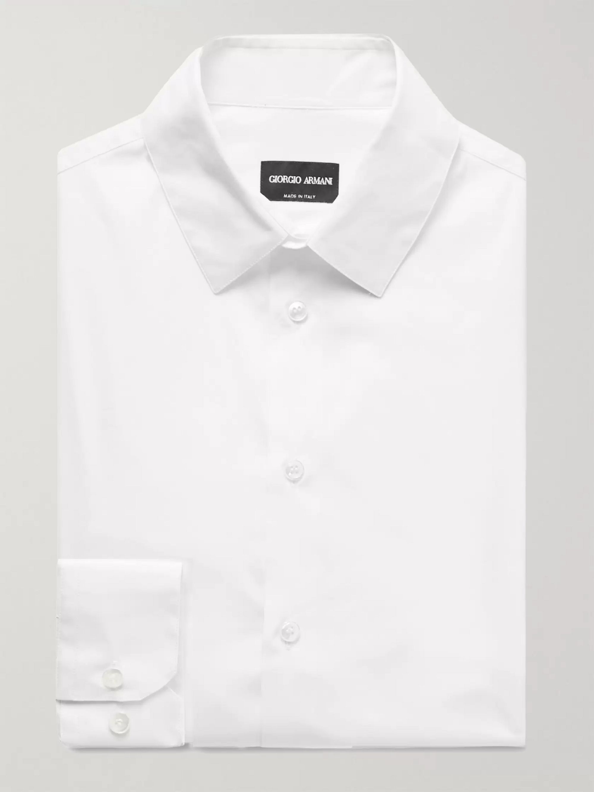 armani white shirts