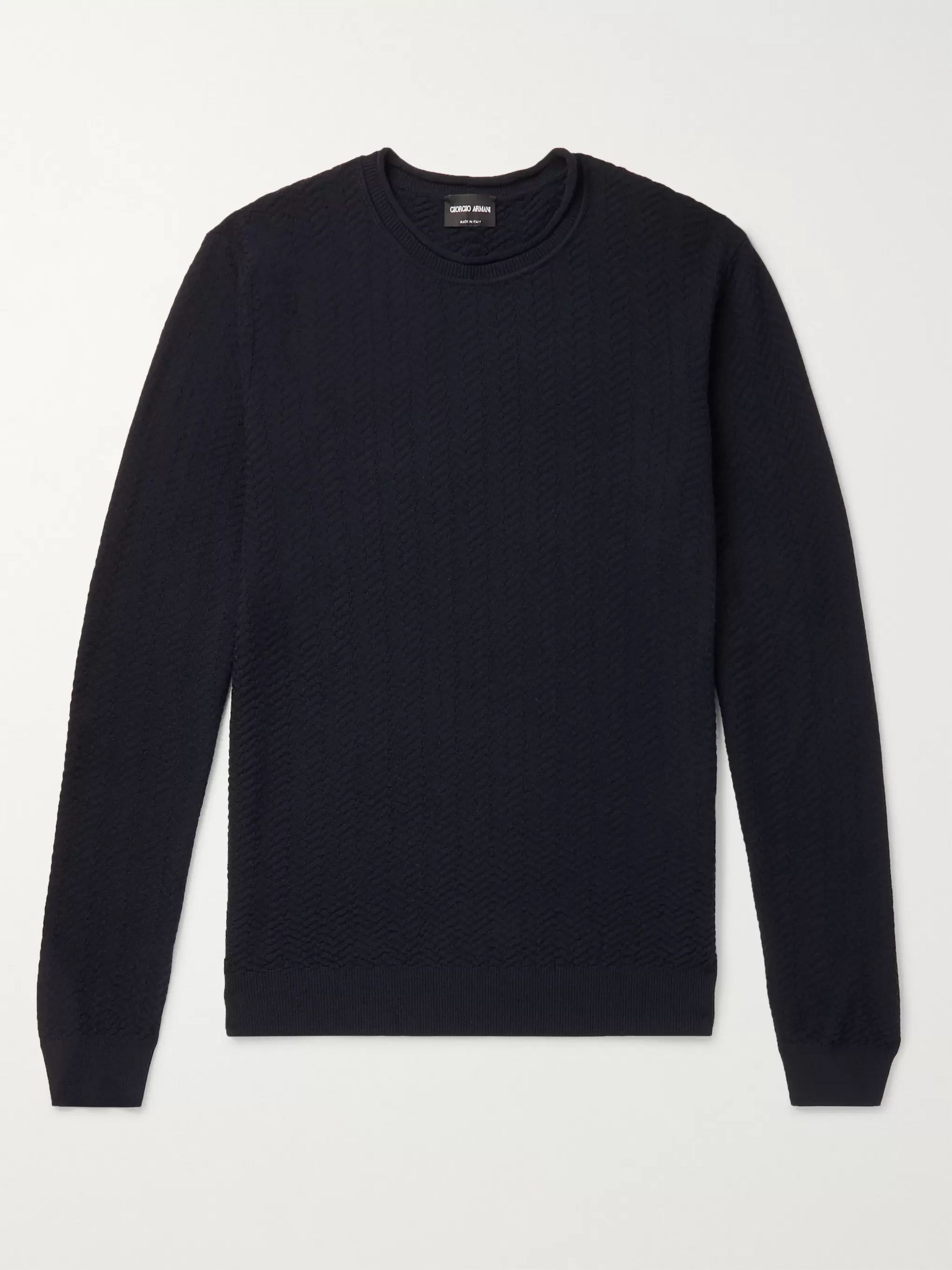 black armani sweater