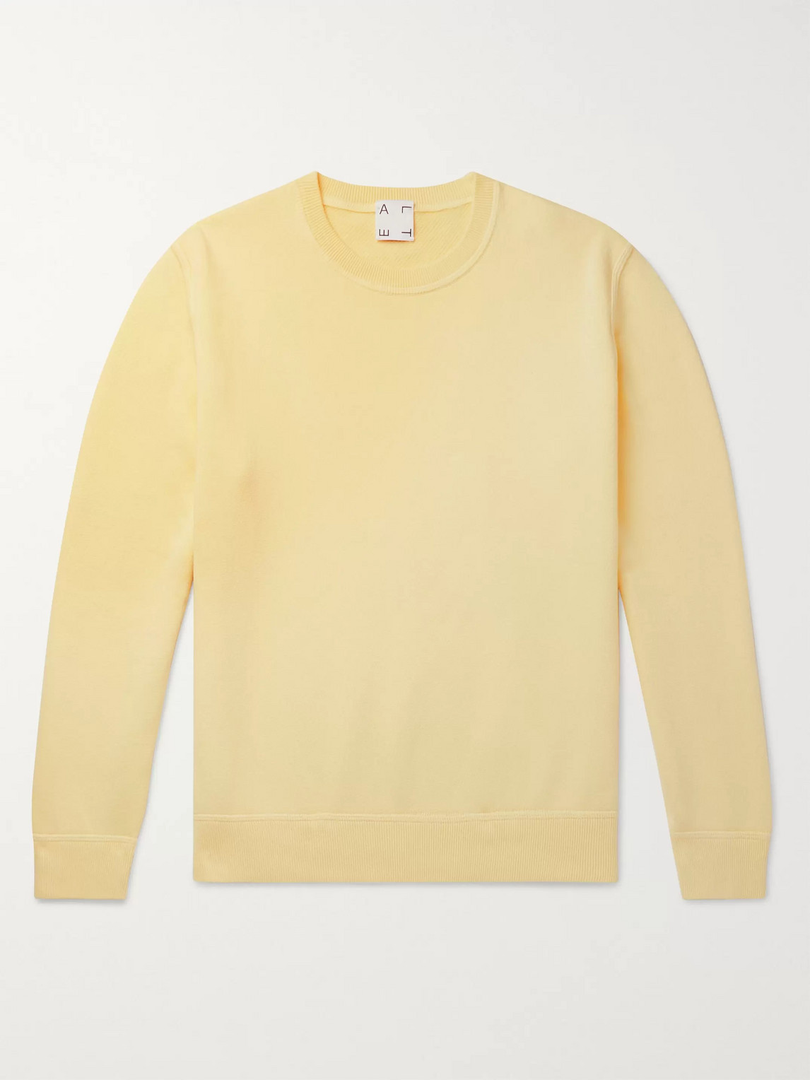 Altea Loopback Cotton-jersey Sweatshirt In Yellow