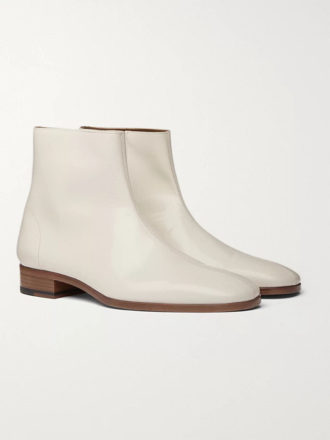 Tom Ford Midland Patent-leather Boots In White