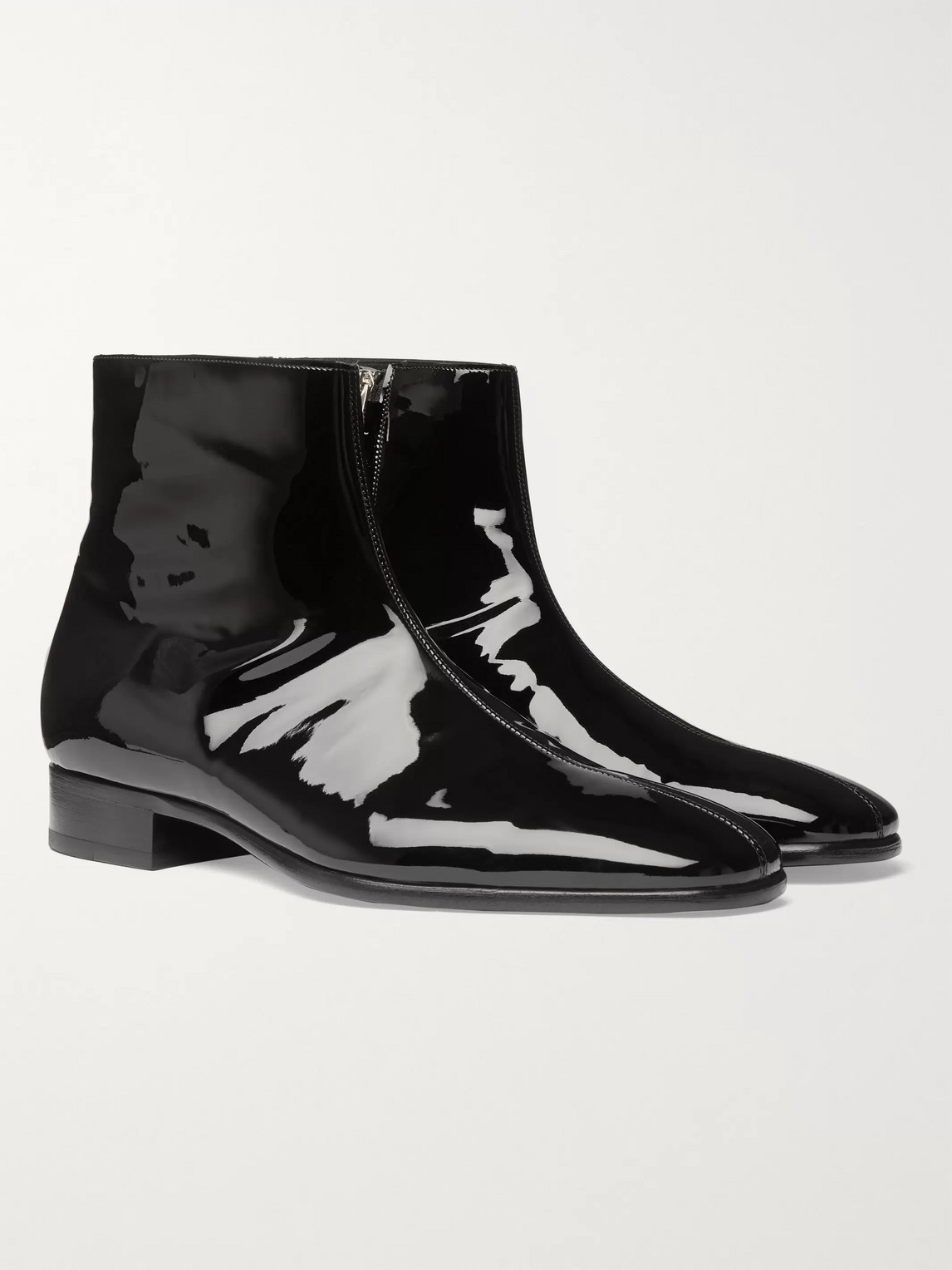 Tom Ford Midland Patent-leather Boots In Black