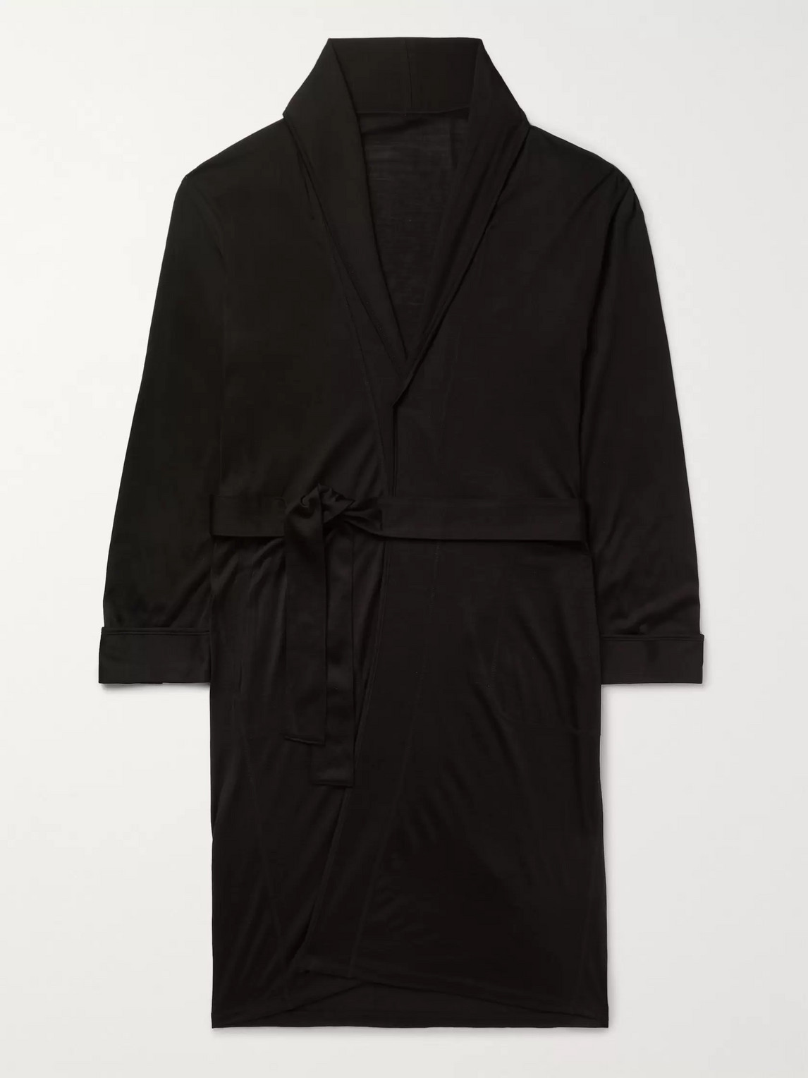 Secondskin Silk Robe In Black