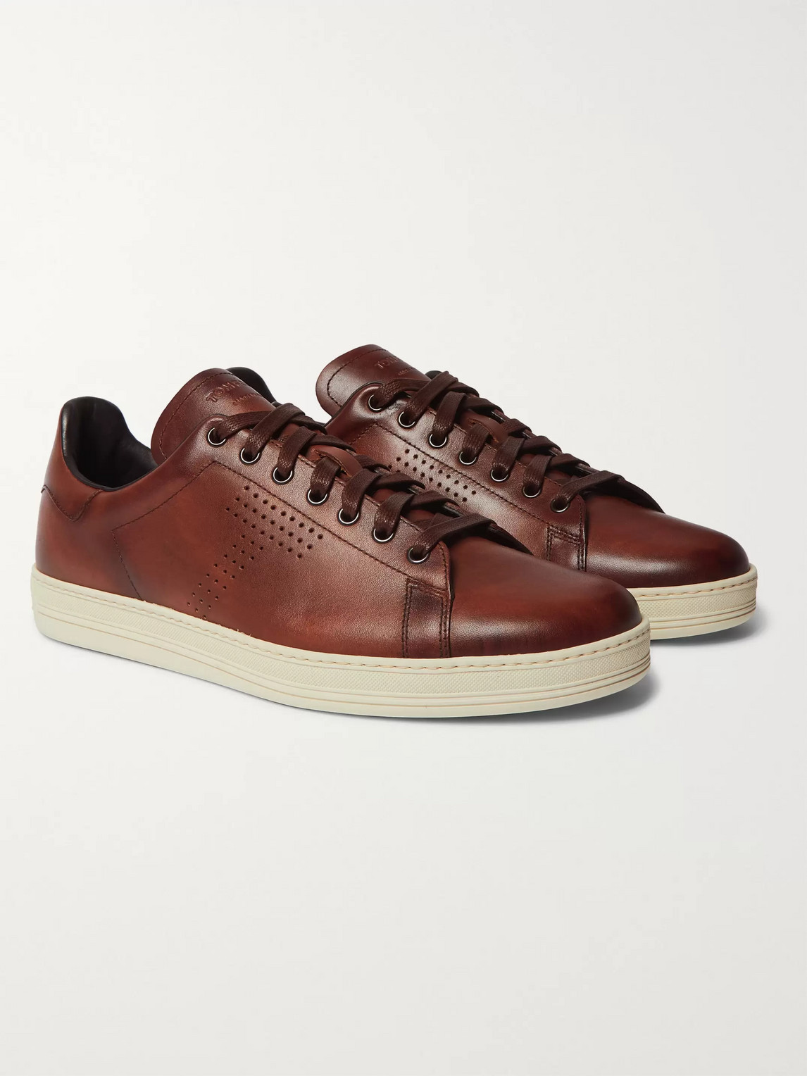 TOM FORD WARWICK PERFORATED LEATHER SNEAKERS