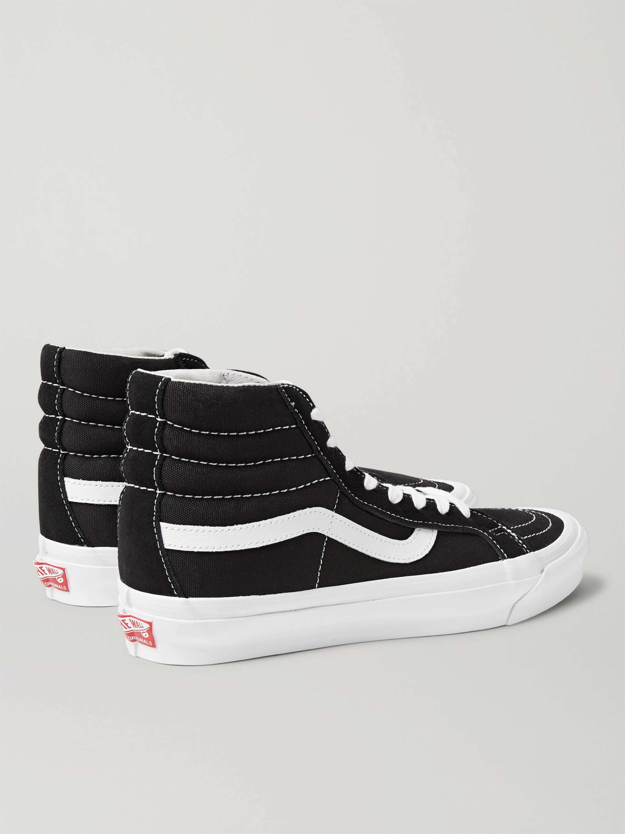 VANS UA OG SK8-Hi LX Leather-Trimmed Canvas High-Top Sneakers
