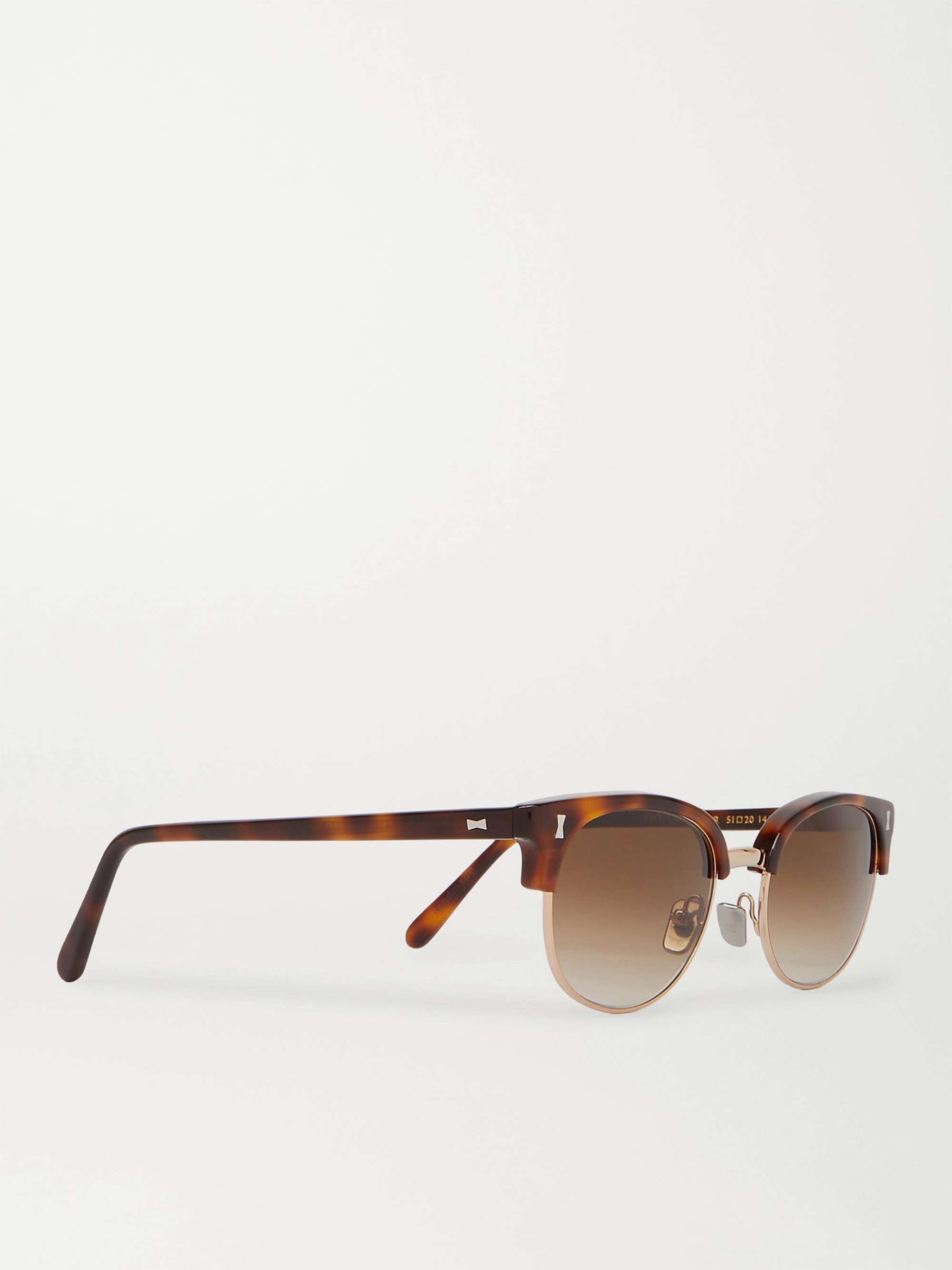 CUBITTS Twyford Round-Frame Acetate and Gold-Tone Sunglasses