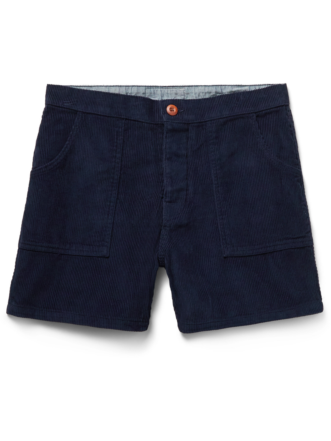 Birdwell Cotton-corduroy Shorts In Blue