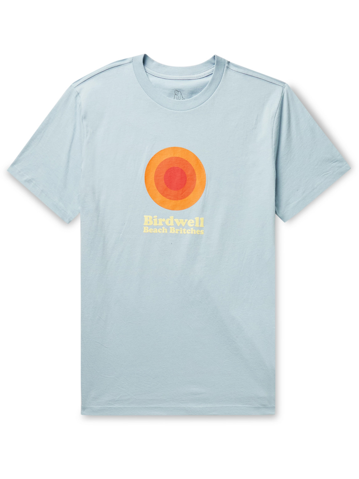 Birdwell Flame Wave Logo-print Cotton-jersey T-shirt In Blue
