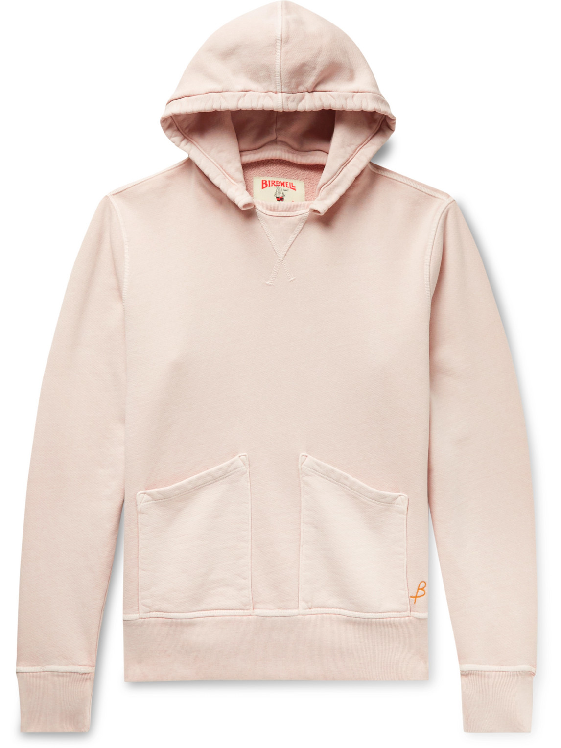 Birdwell Cayucos Loopback Cotton-jersey Hoodie In Pink