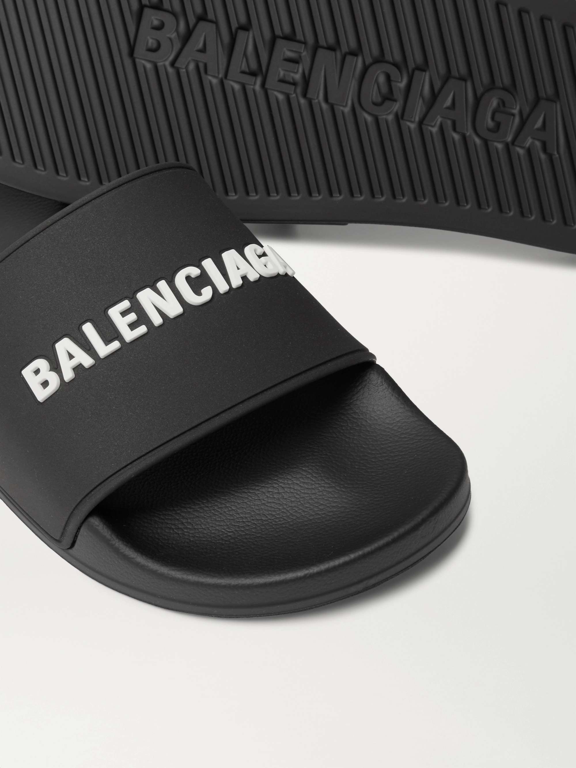 BALENCIAGA Logo-Detailed Rubber Slides