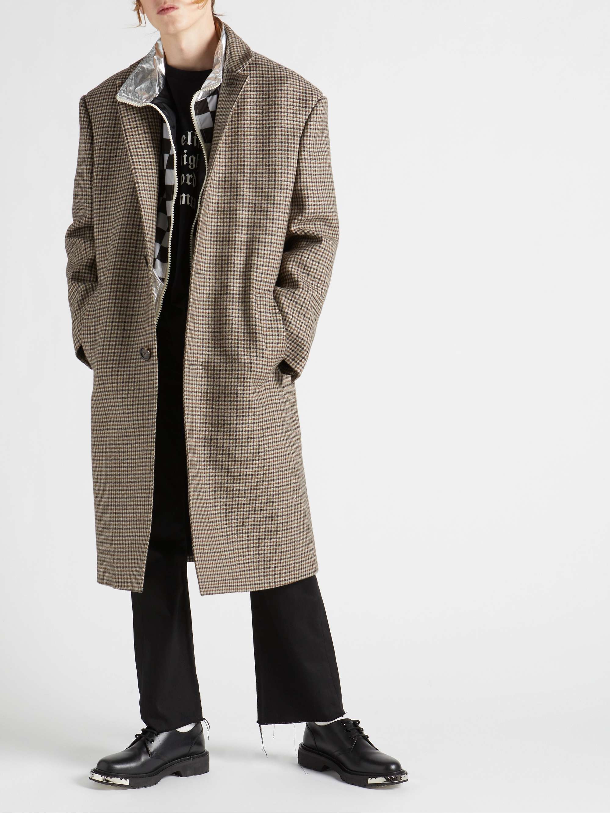 Black Double-Breasted Wool-Blend Overcoat | CELINE HOMME | MR PORTER