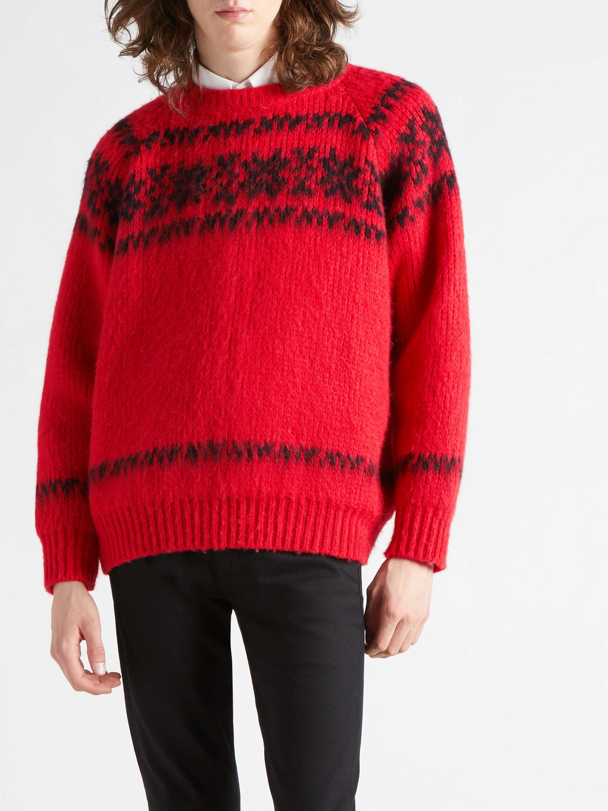 CELINE HOMME Fair Isle Wool-Jacquard Sweater