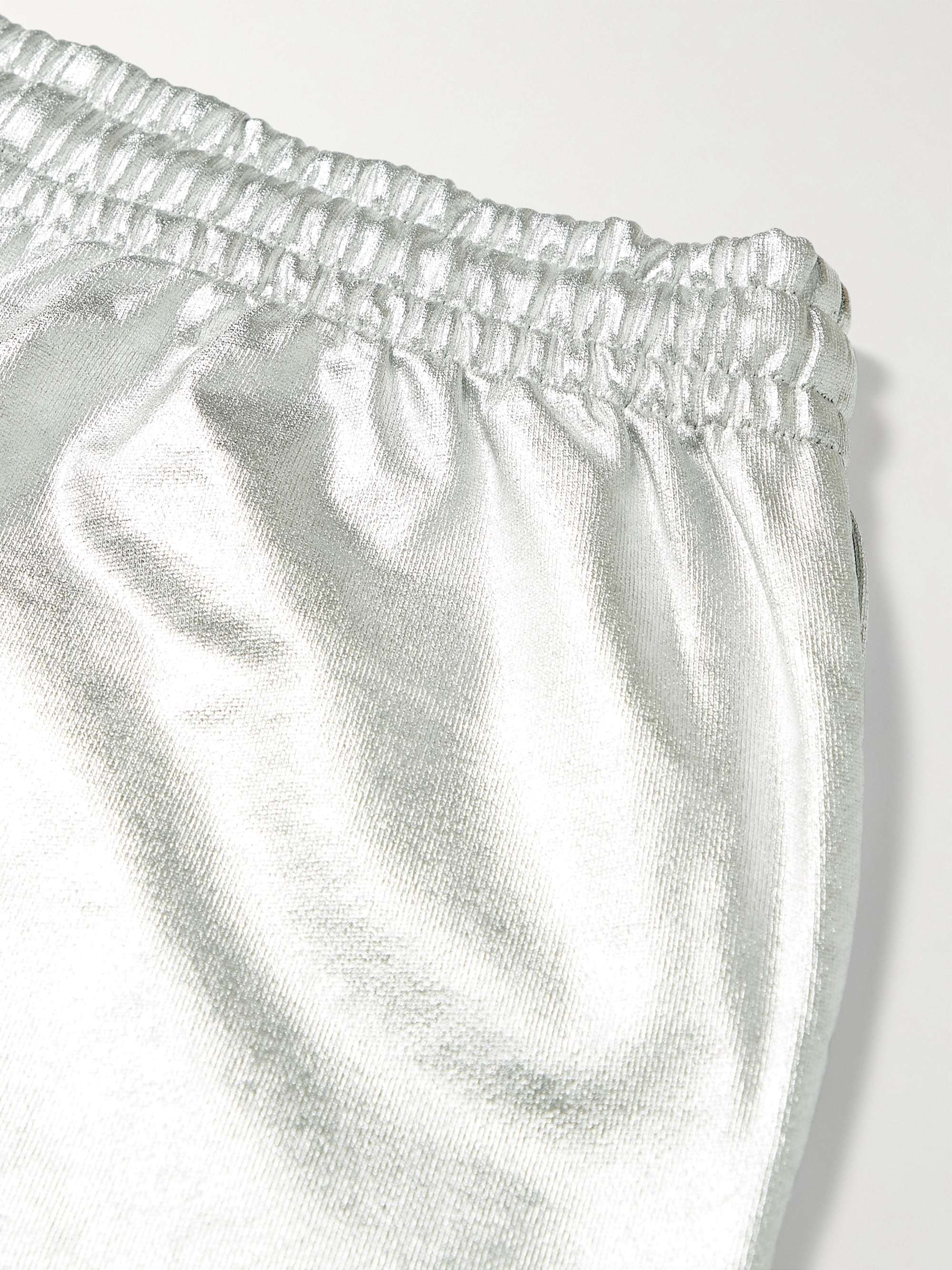 CELINE HOMME Slim-Fit Tapered Metallic Cotton-Jersey Sweatpants
