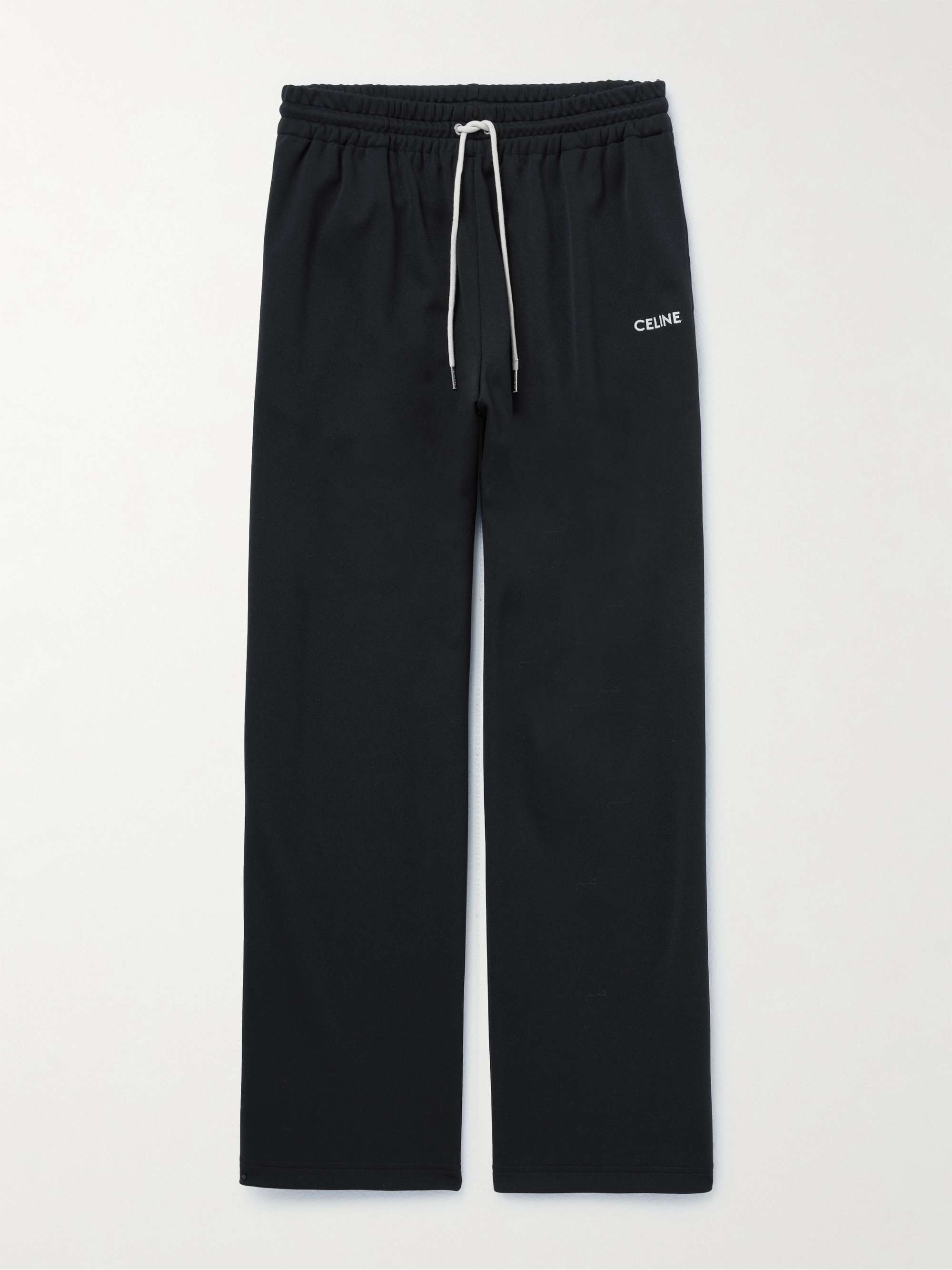 셀린느 옴므 스웻팬츠 CELINE HOMME Logo-Embroidered Jersey Sweatpants,Black