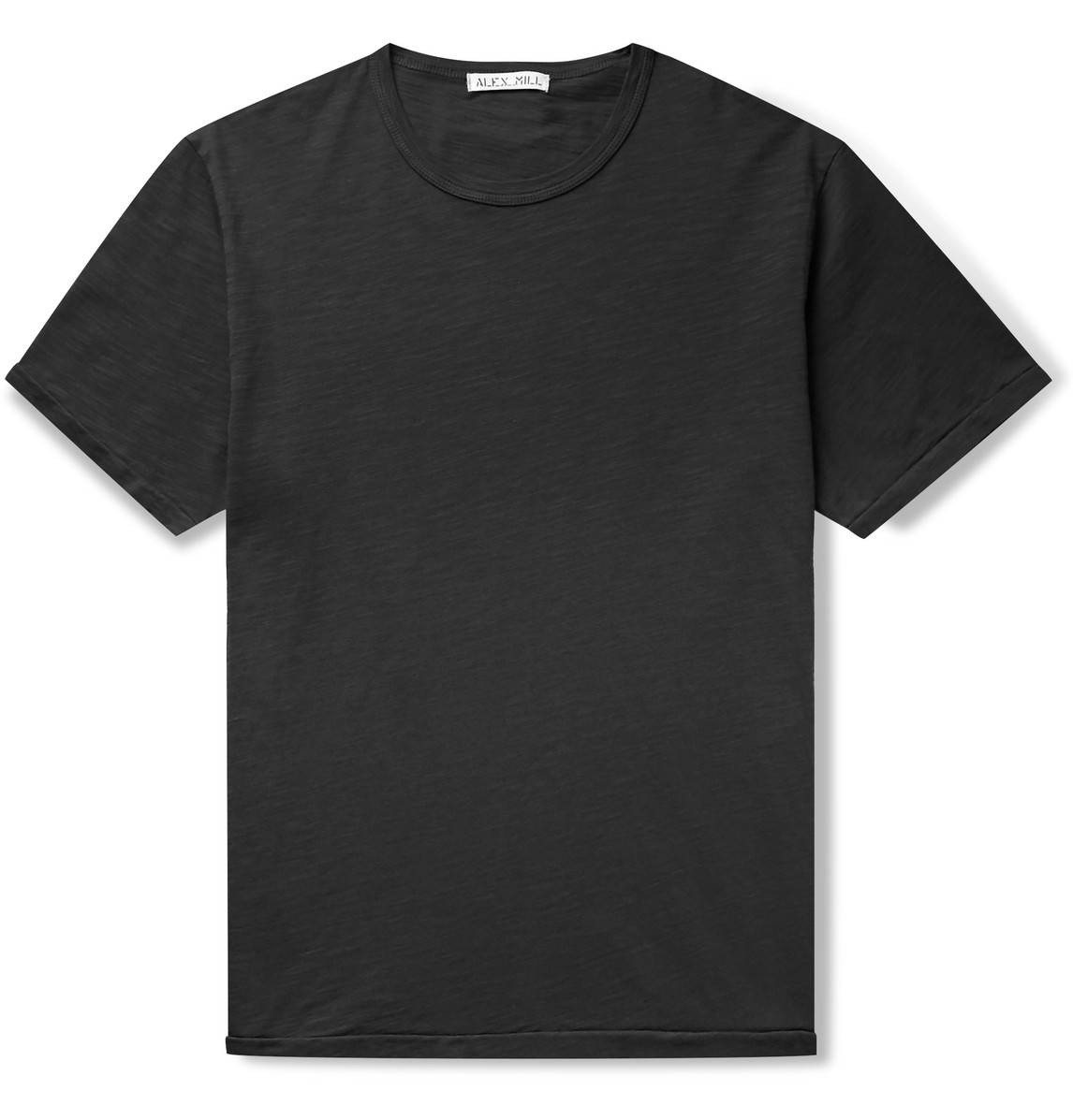 Alex Mill Standard Slim-fit Slub Cotton-jersey T-shirt In Black