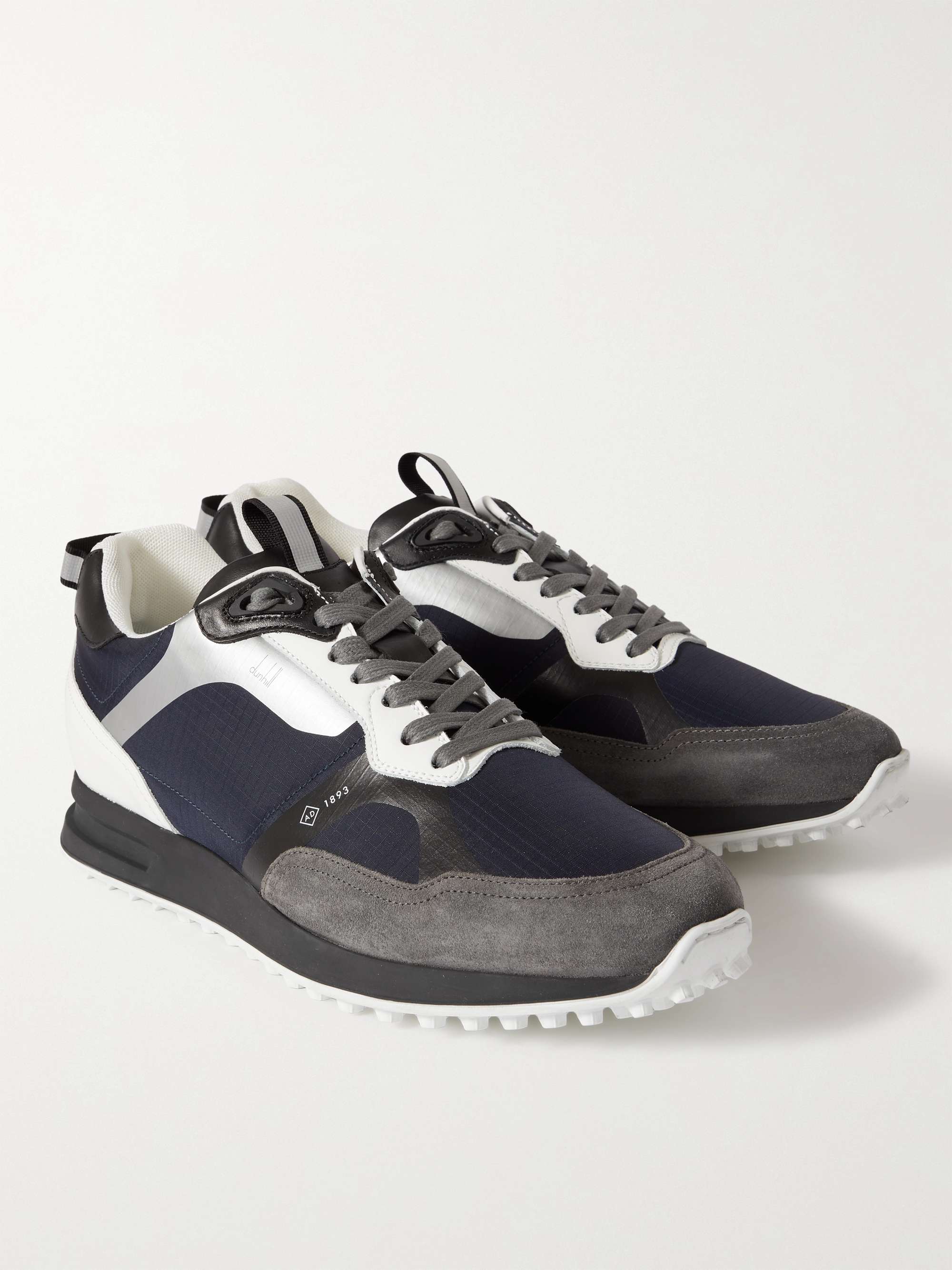 DUNHILL Radial 2.0 Leather and Suede-Trimmed Ripstop Sneakers