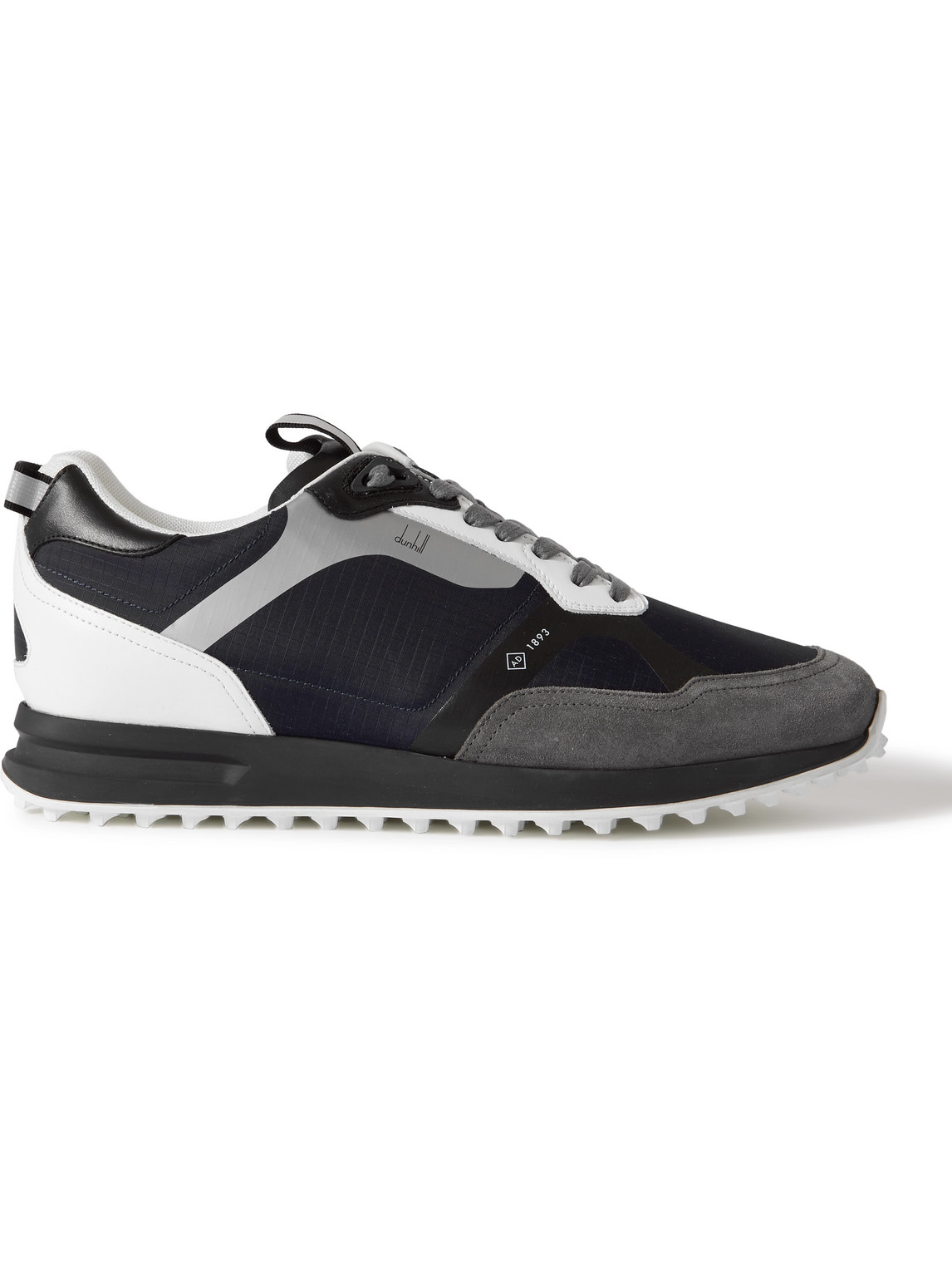 DUNHILL RADIAL 2.0 LEATHER AND SUEDE-TRIMMED RIPSTOP SNEAKERS