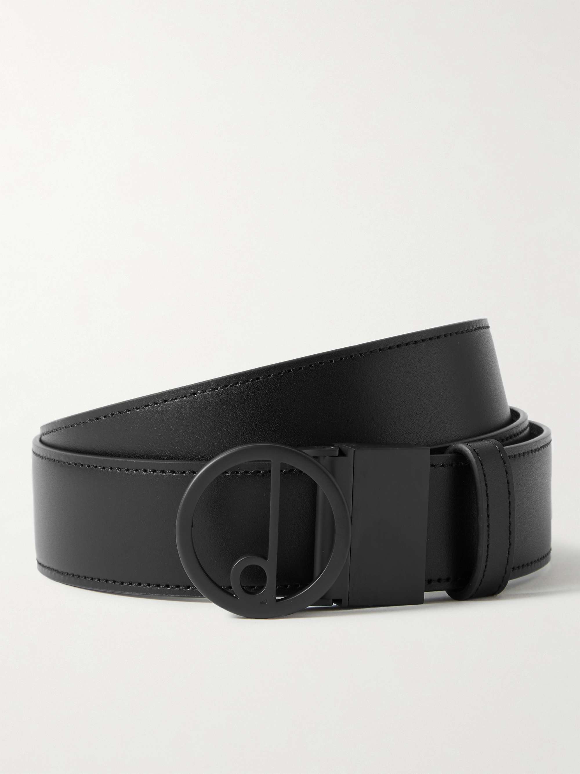 DUNHILL 3.5cm Reversible Logo-Print Coated-Canvas and Leather Belt