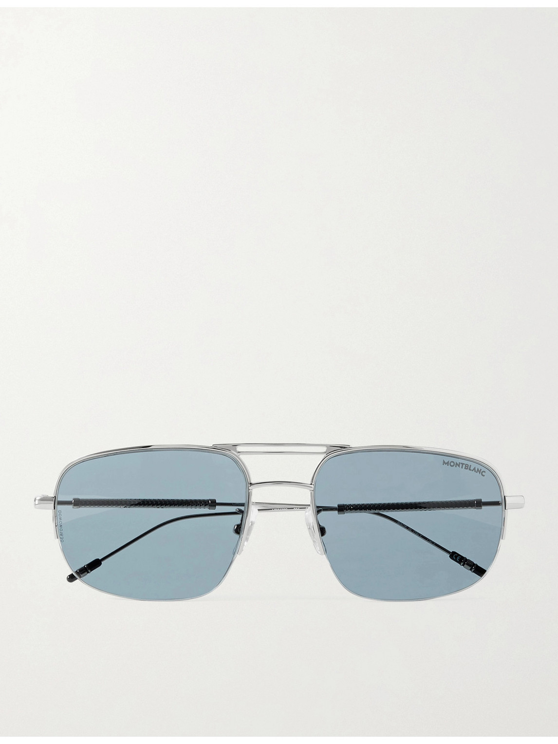 Montblanc Aviator-style Silver-tone Sunglasses