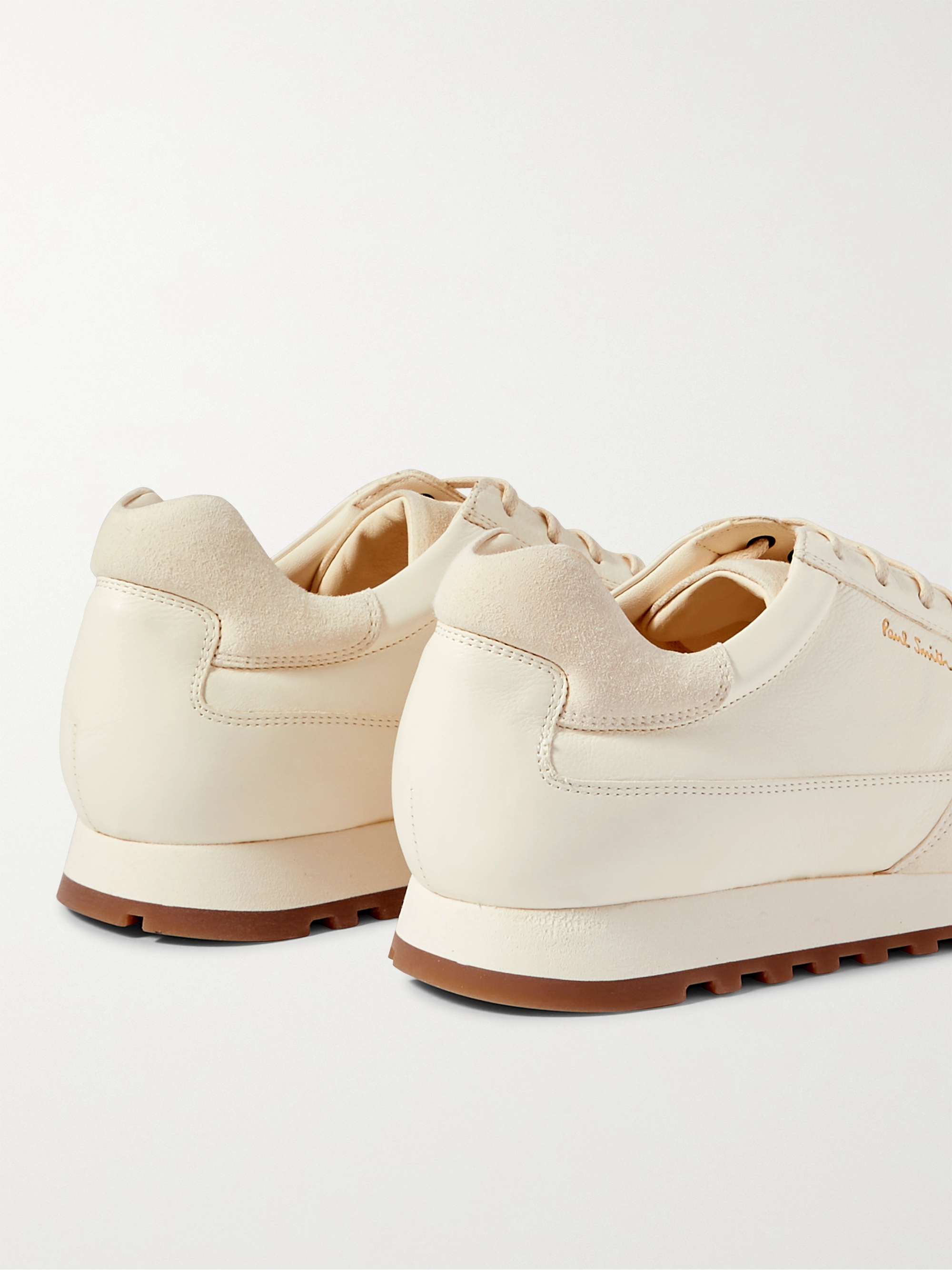 PAUL SMITH Velo Suede and Full-Grain Leather Sneakers