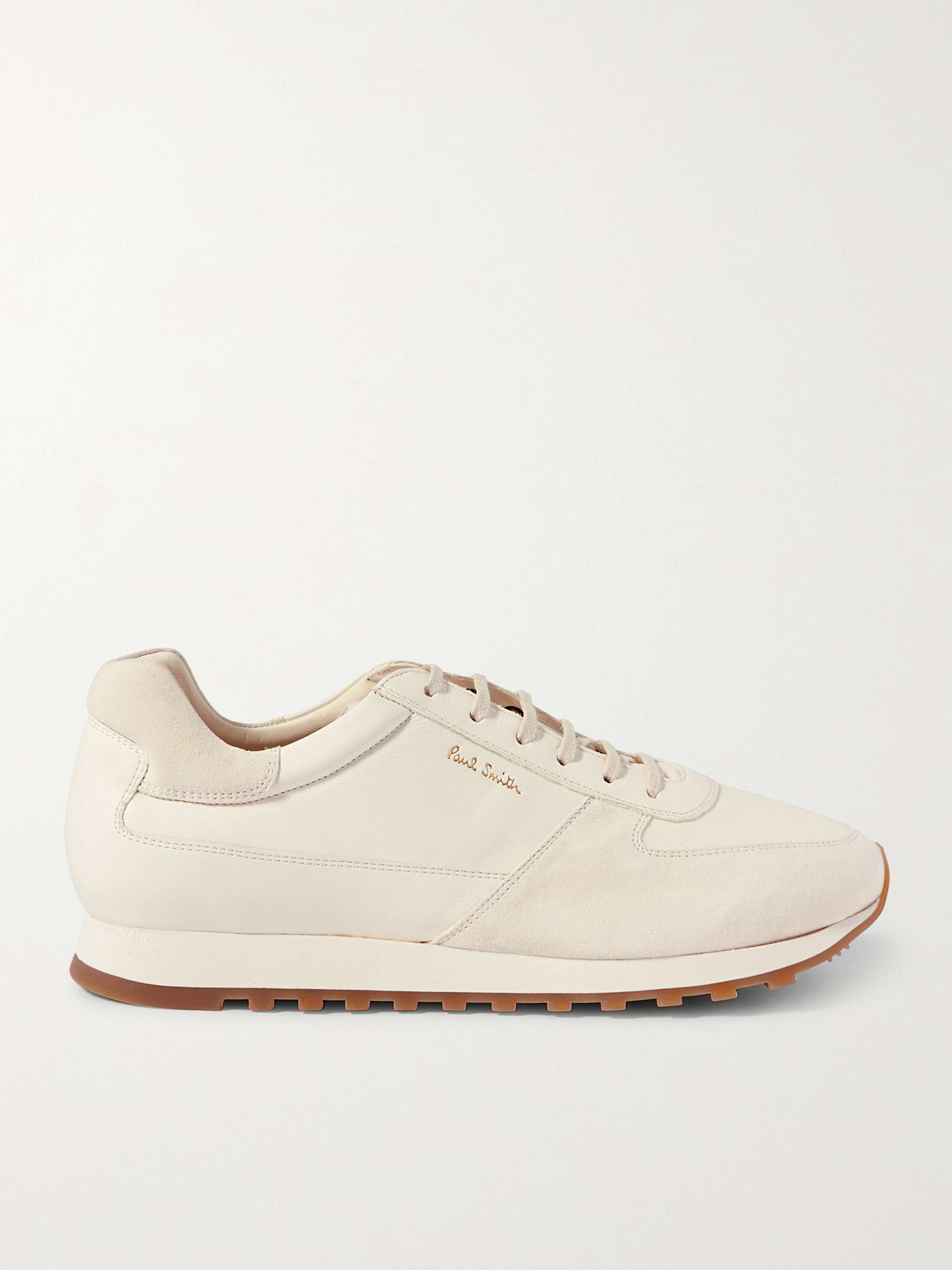 PAUL SMITH Velo Suede and Full-Grain Leather Sneakers