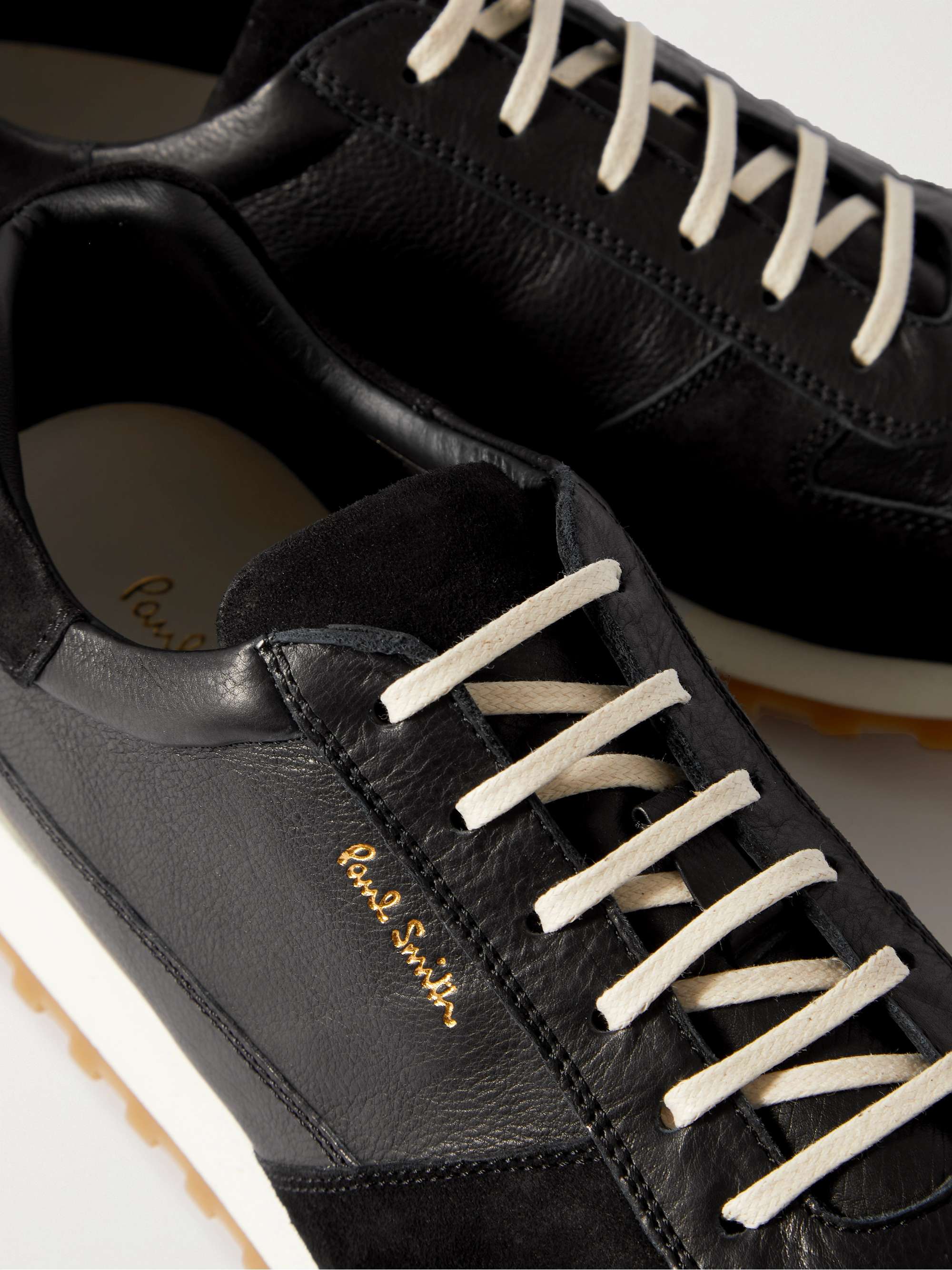 PAUL SMITH Velo Full-Grain Leather and Suede Sneakers
