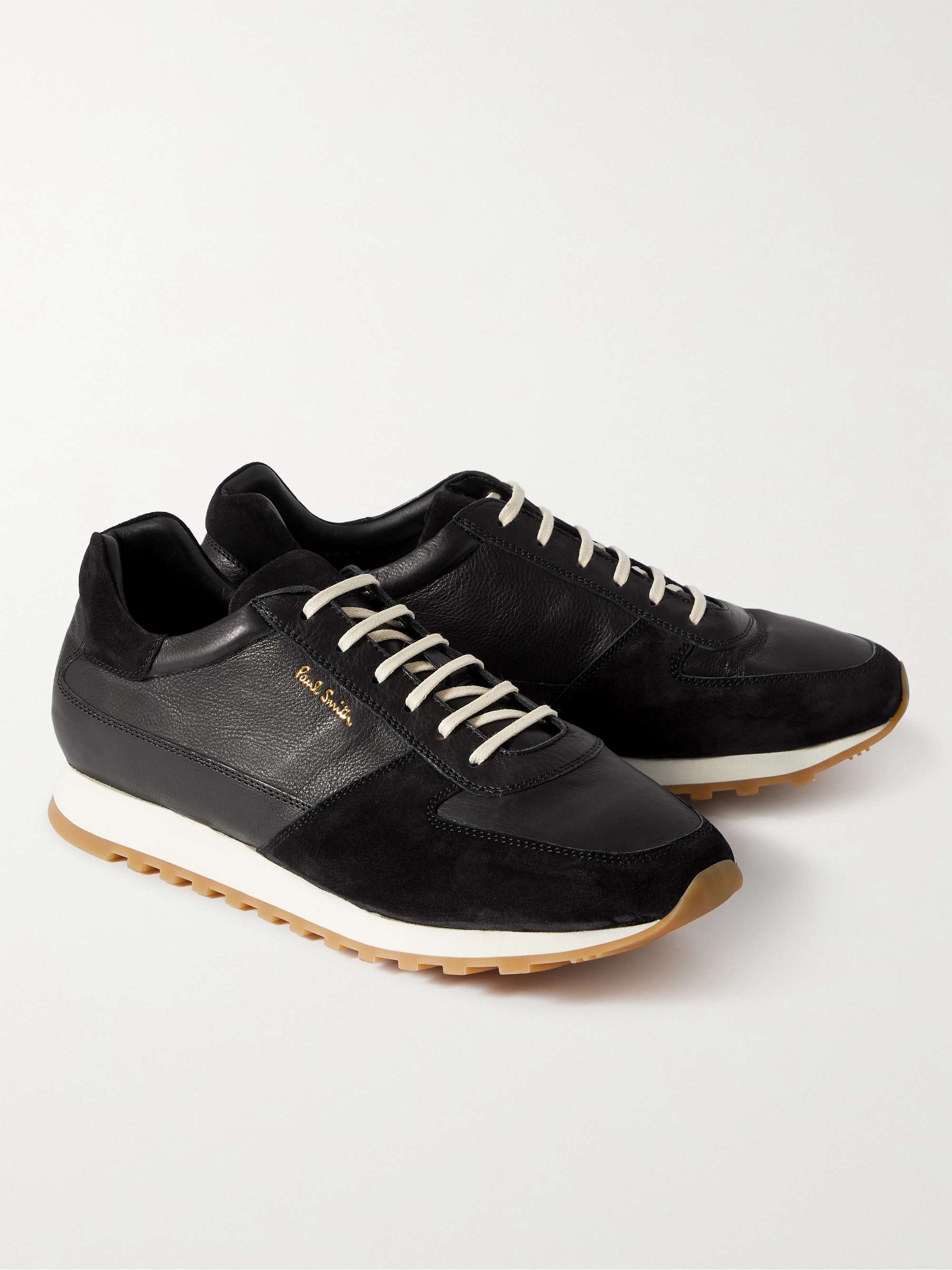 PAUL SMITH Velo Full-Grain Leather and Suede Sneakers