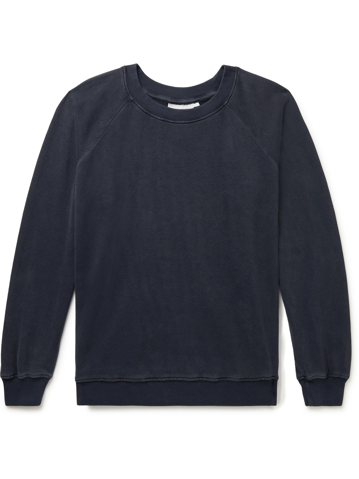 Jungmaven Bonfire Garment-dyed Hemp And Organic Cotton-blend Jersey Sweatshirt In Blue