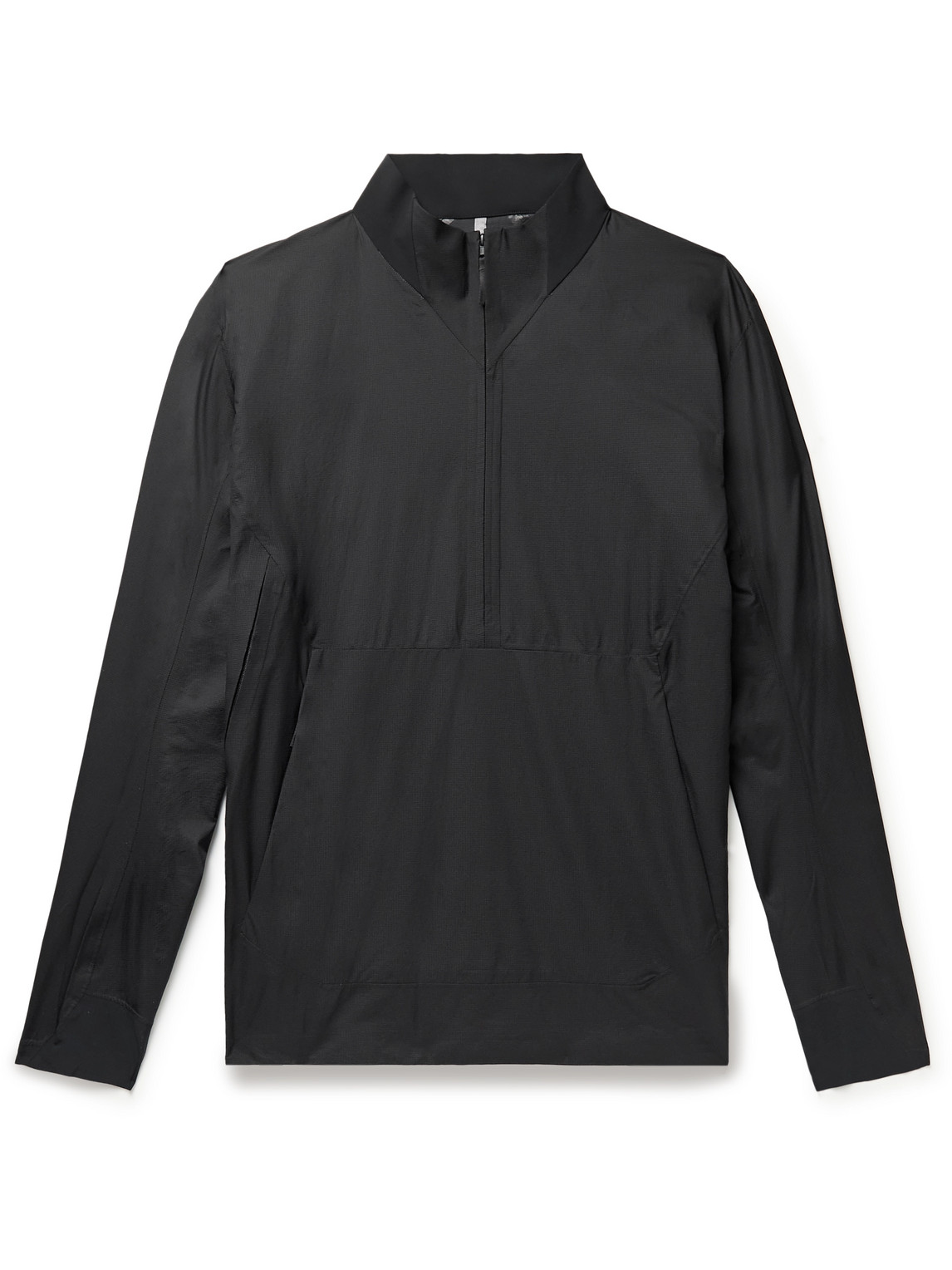 Veilance Demlo Sl Ripstop Half-zip Jacket In Black