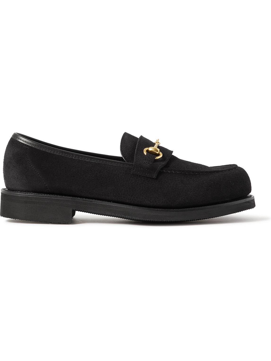 George Cleverley Colony Full-grain Suede Loafers In Black