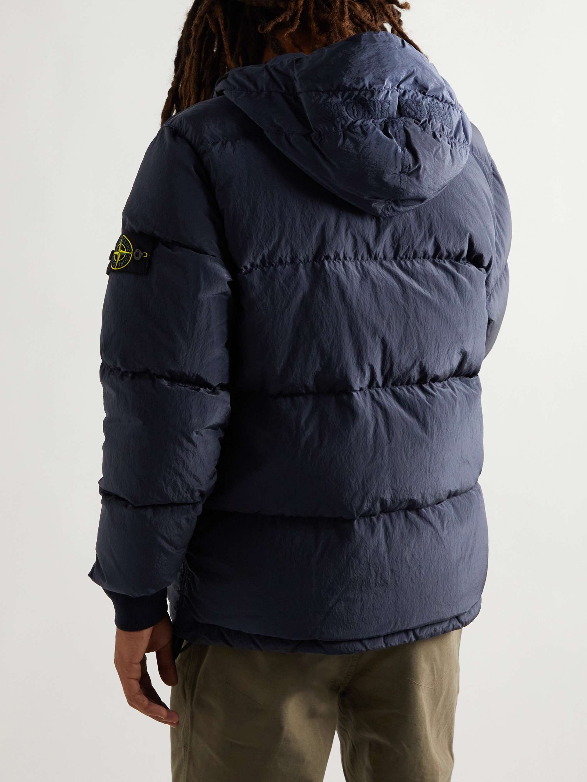 STONE ISLAND Quilted Hooded Shell Down Jacket