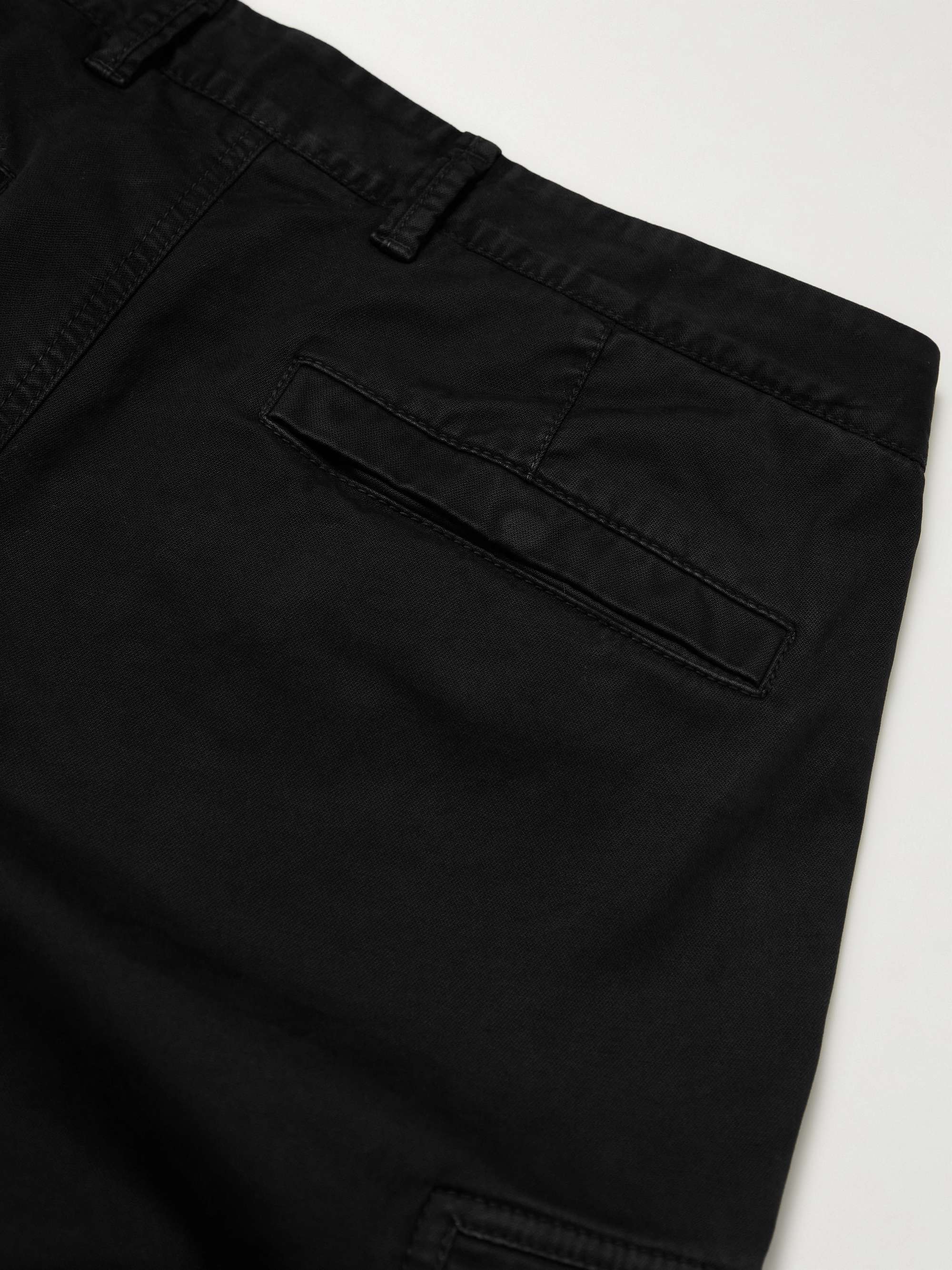 STONE ISLAND Skinny-Fit Logo-Appliquéd Cotton-Blend Twill Cargo Trousers
