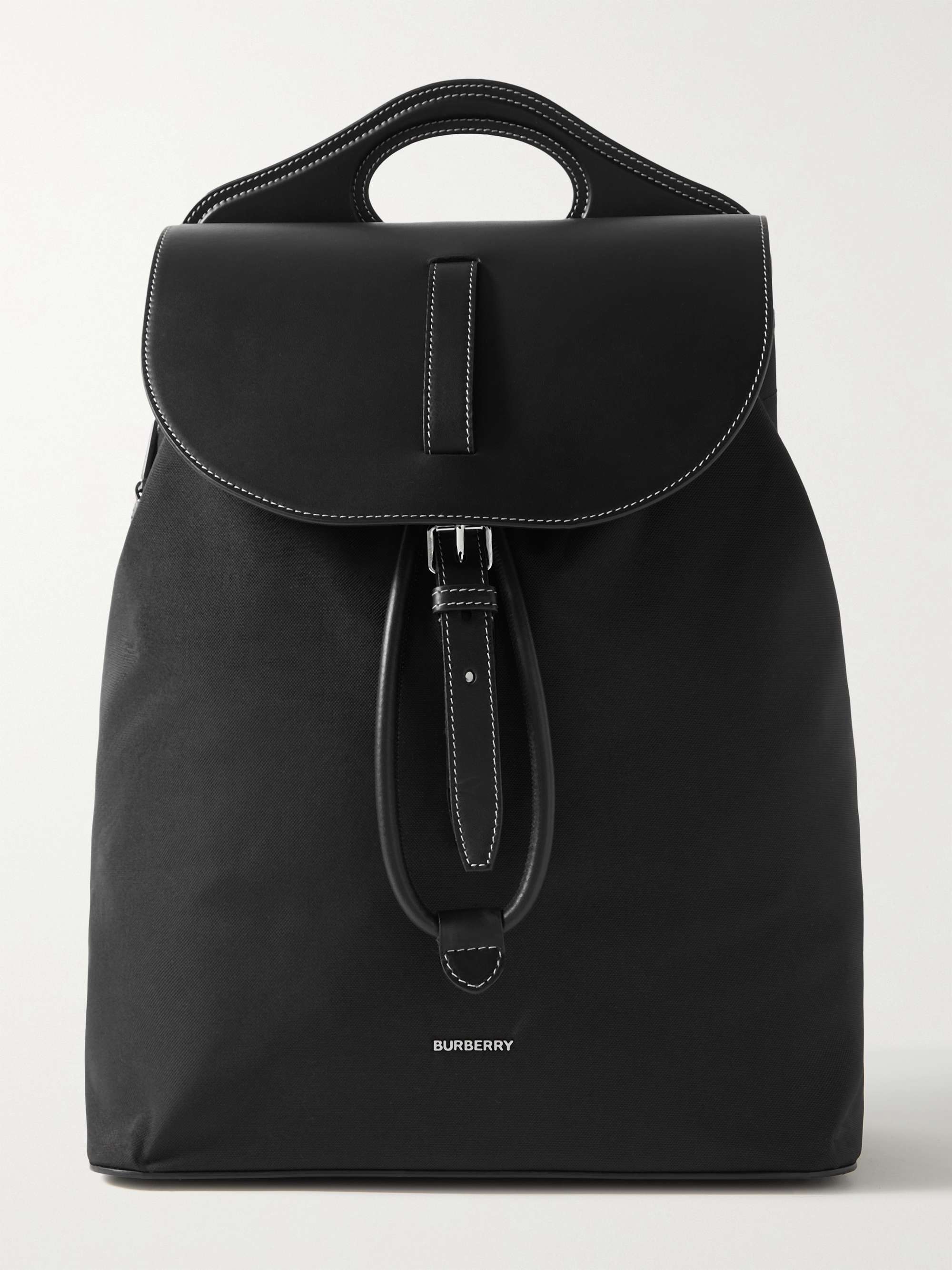 BURBERRY Leather and Nylon Backpack