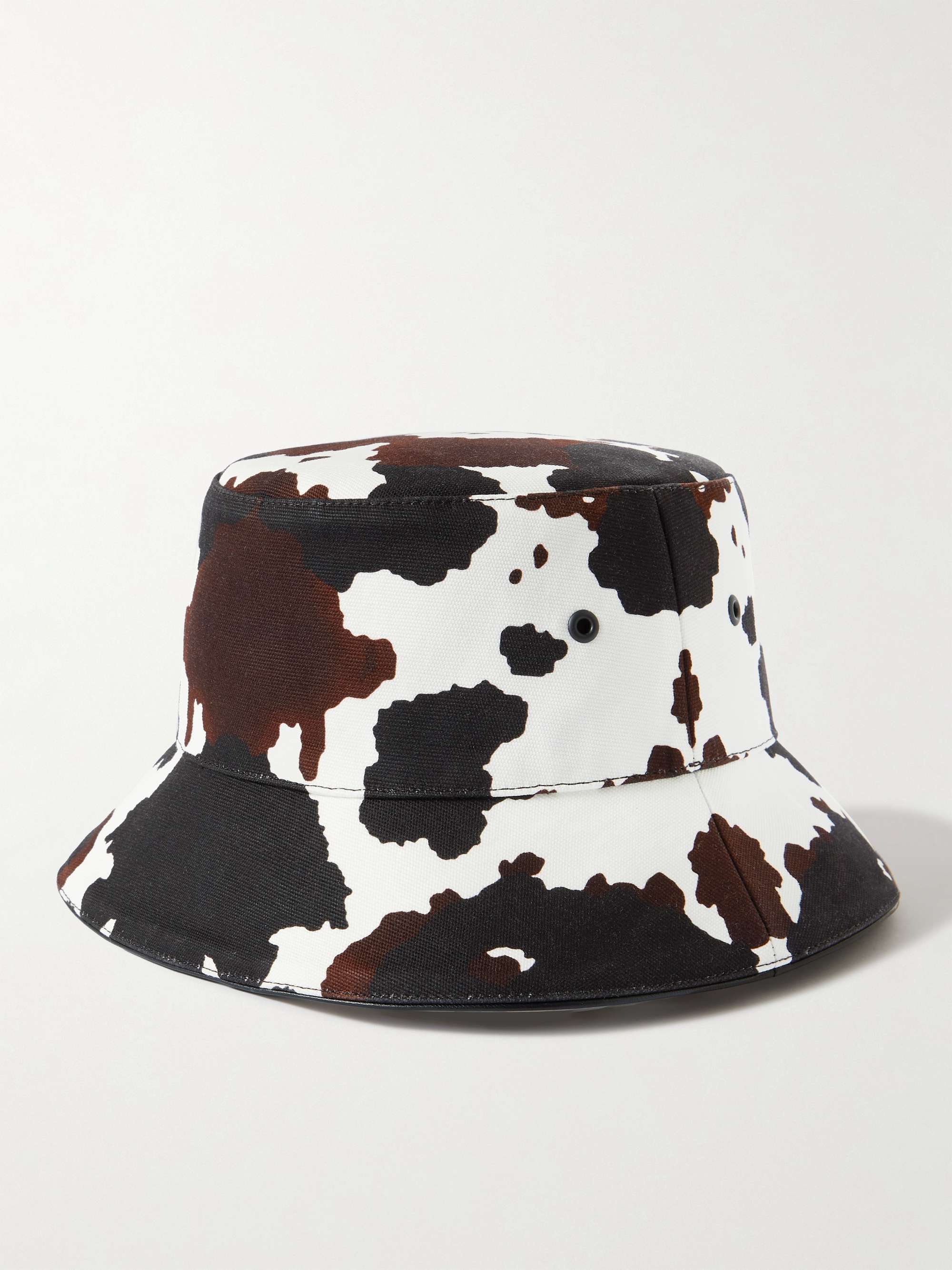 BURBERRY Cow-Print Cotton-Twill Bucket Hat