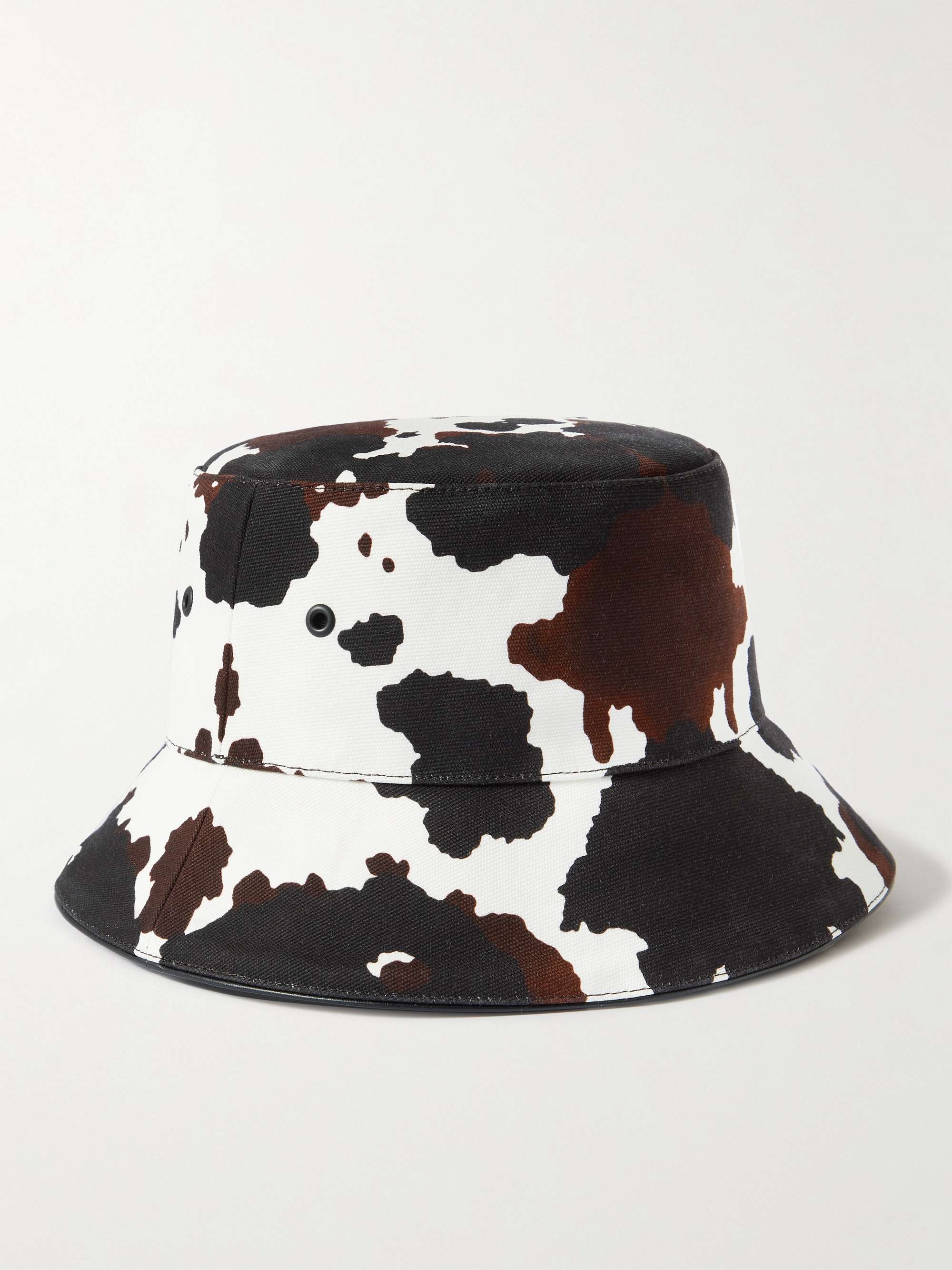 BURBERRY Cow-Print Cotton-Twill Bucket Hat