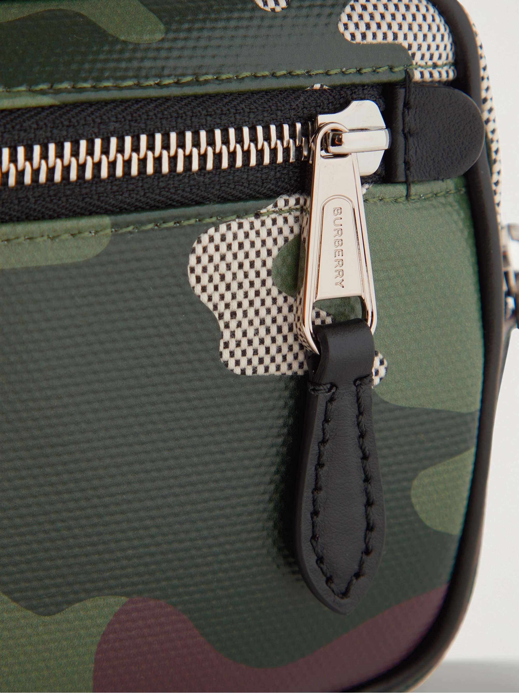 BURBERRY Camouflage-Print Coated-Canvas Belt Bag