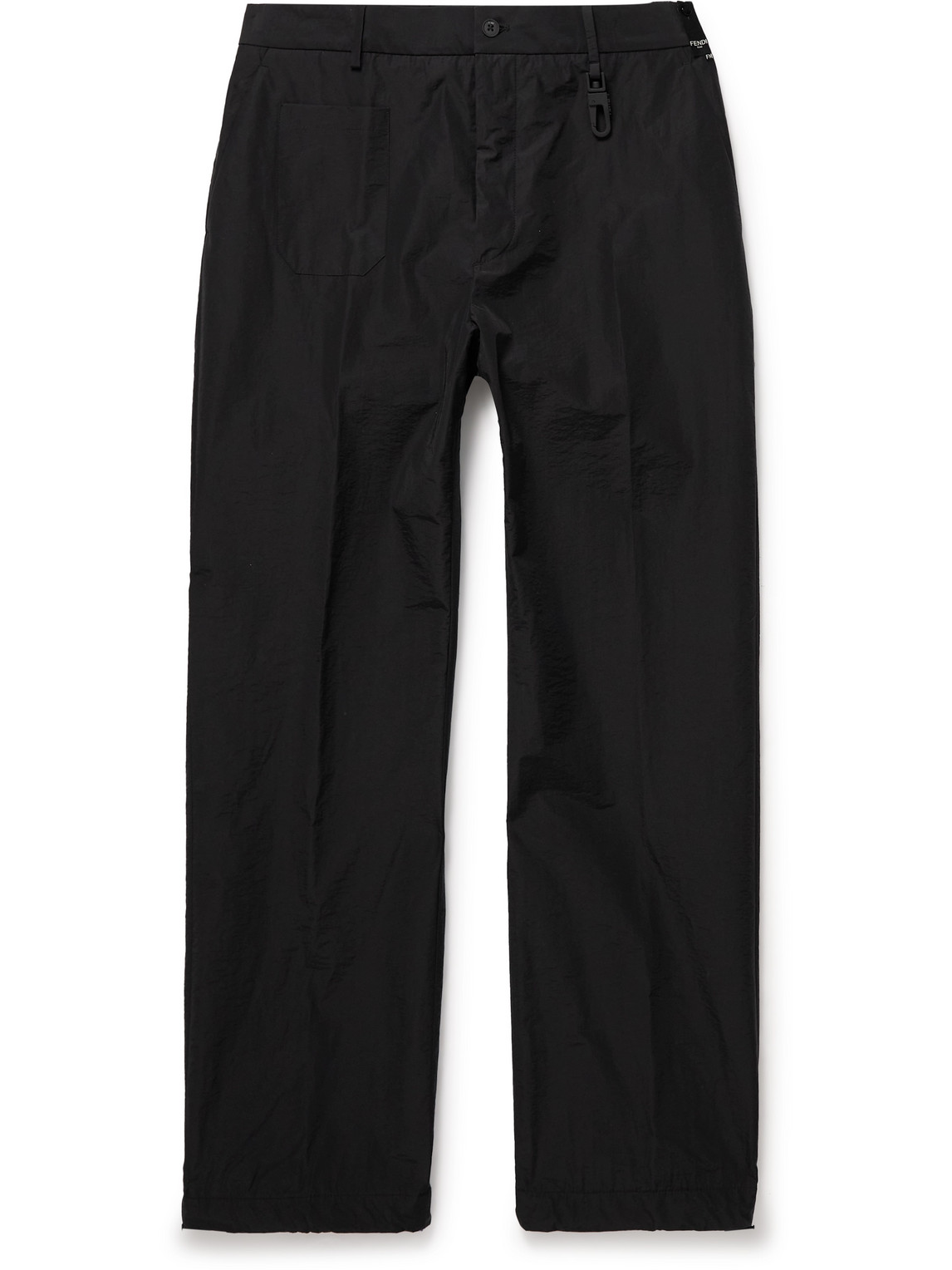 Fendi Striped Cotton-blend Corduroy Trousers In Black