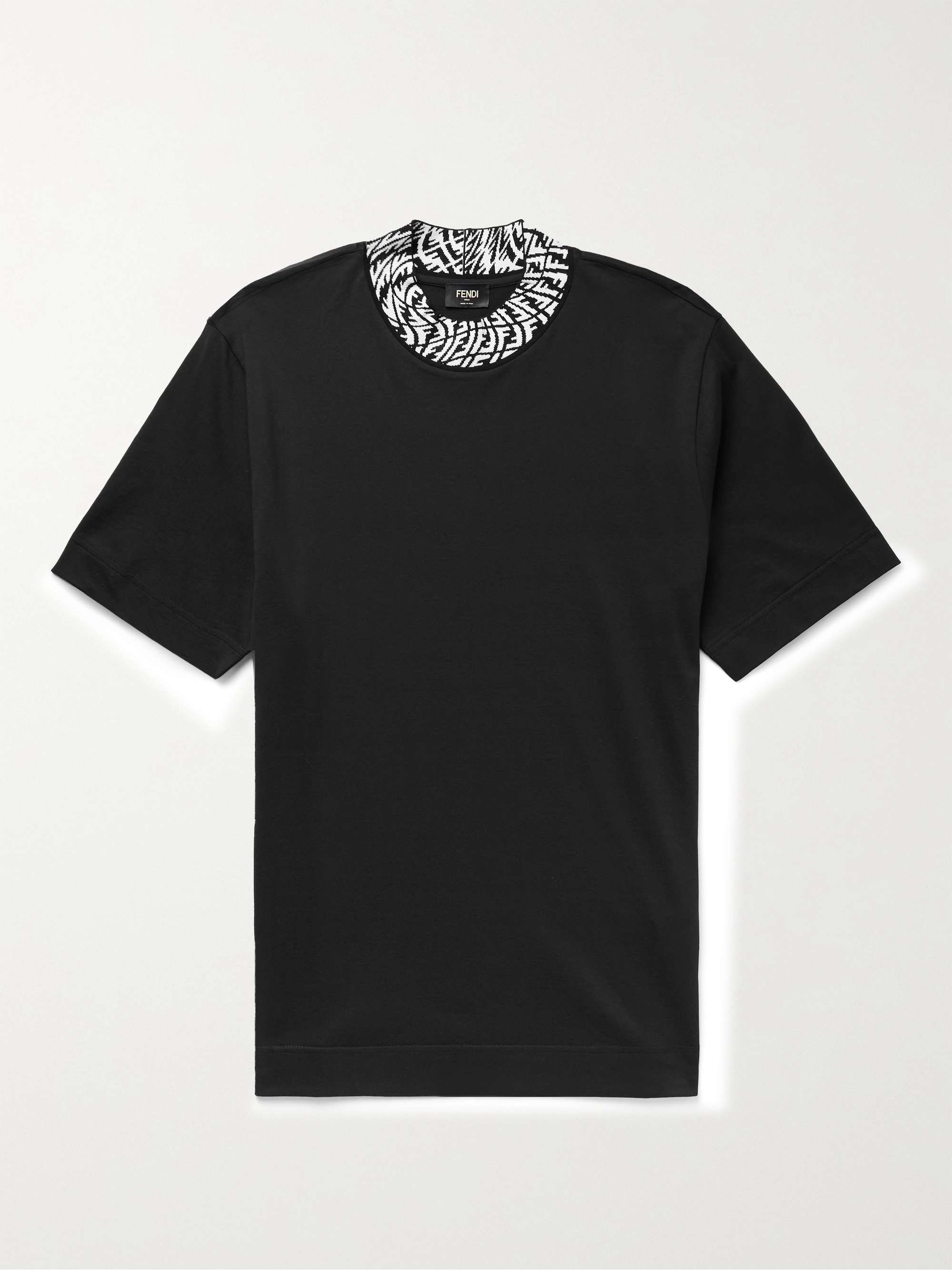 Black + Christian Marclay Printed Cotton-Jersey T-Shirt | COMME 