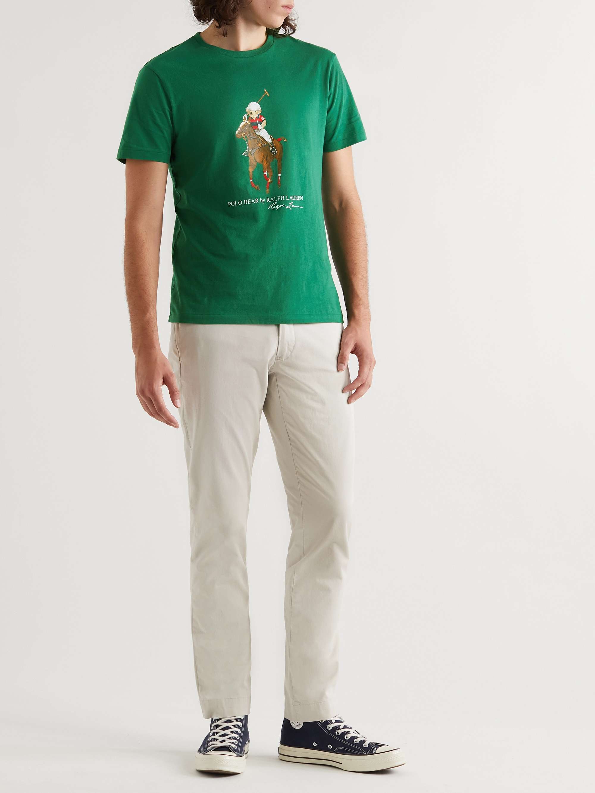 POLO RALPH LAUREN Slim-Fit Printed Cotton-Jersey T-Shirt