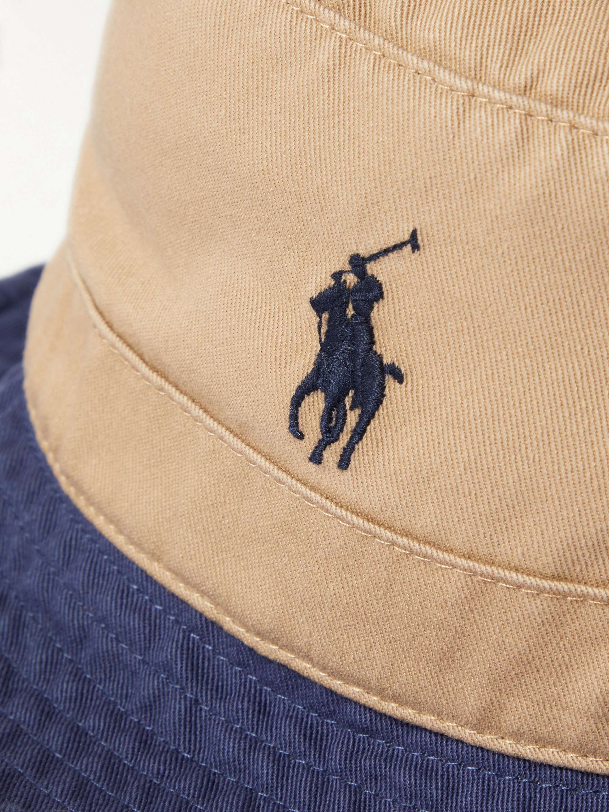 POLO RALPH LAUREN Logo-Embroidered Patchwork Cotton-Twill Bucket Hat