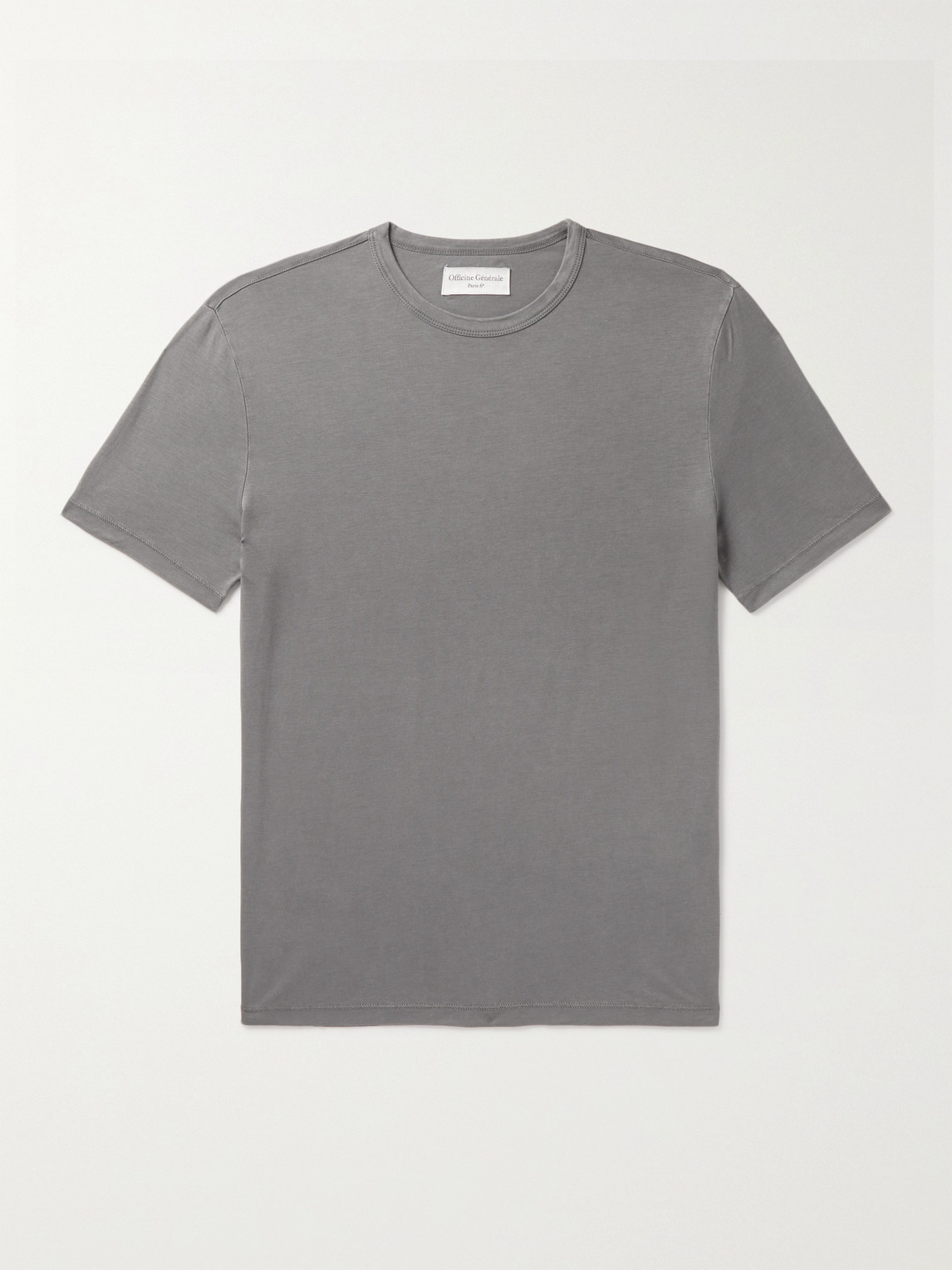 OFFICINE GENERALE PIGMENT-DYED LYOCELL AND COTTON-BLEND JERSEY T-SHIRT