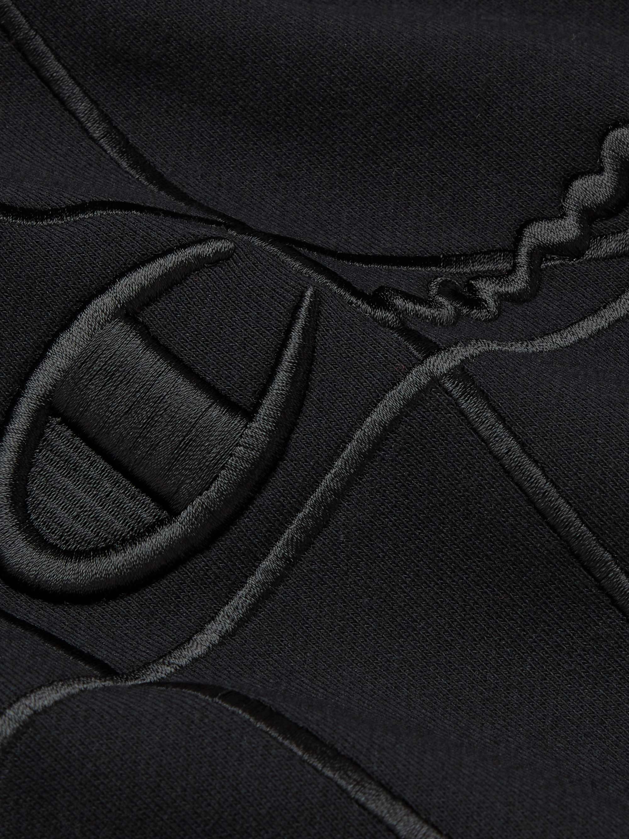 RICK OWENS + Champion Logo-Embroidered Organic Loopback Cotton-Jersey Sweatshirt