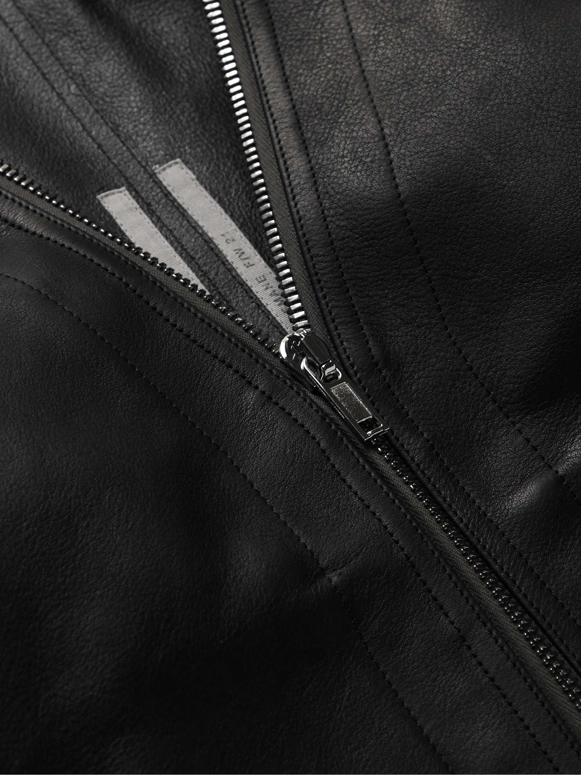 RICK OWENS Klaus Slim-Fit Leather Jacket