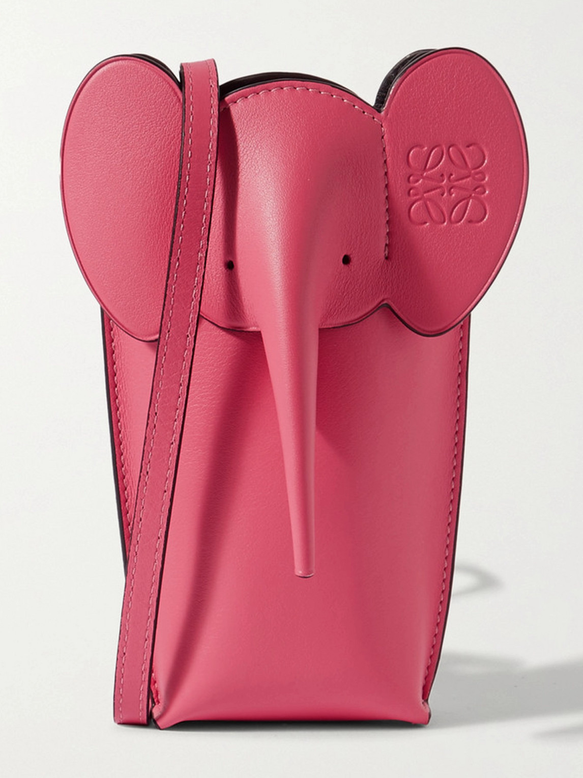 Loewe Paula's Ibiza Elephant Leather Pouch In Pink