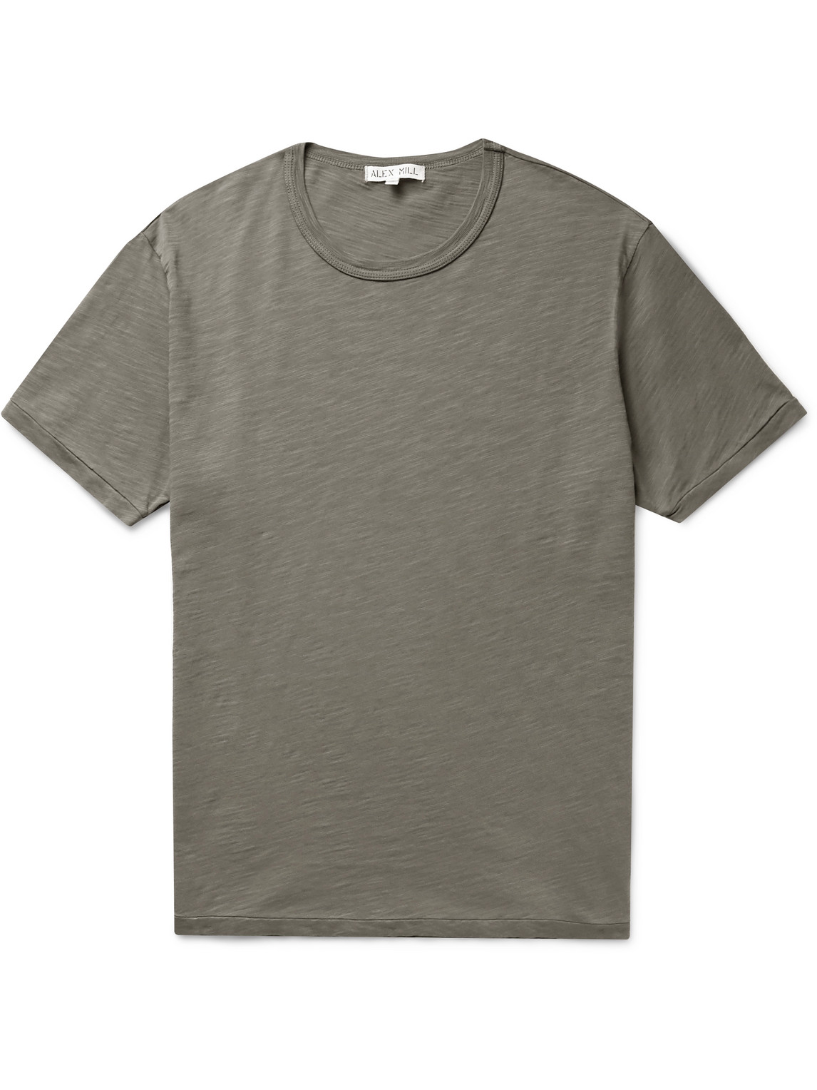 Alex Mill Standard Slim-fit Slub Cotton-jersey T-shirt In Gray