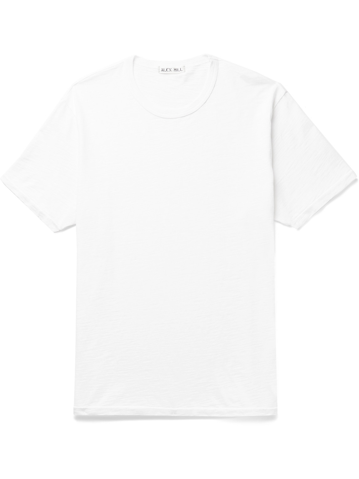 Alex Mill Standard Slim-fit Slub Cotton-jersey T-shirt In White