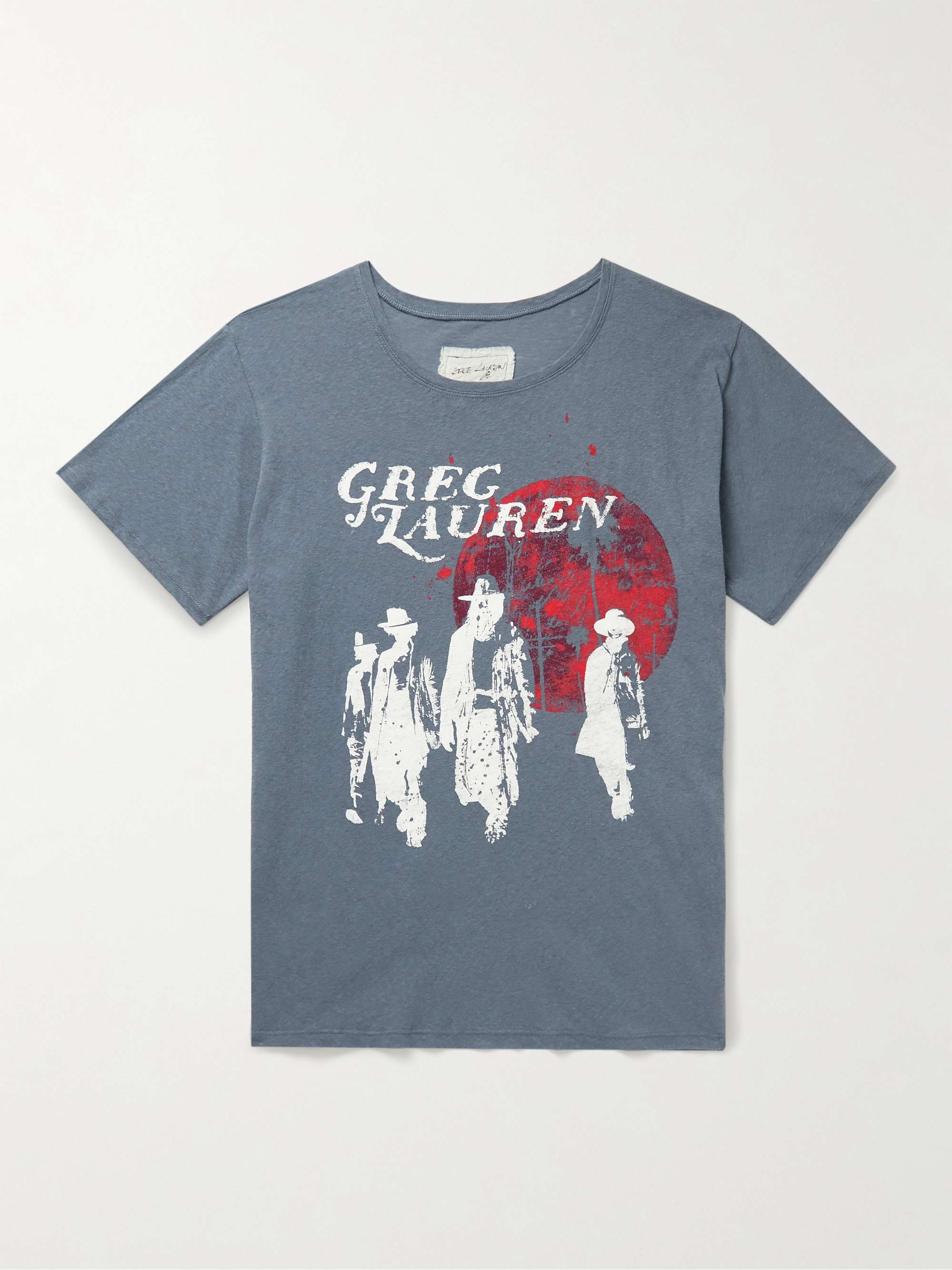 GREG LAUREN Logo-Print Recycled Cotton-Jersey T-Shirt