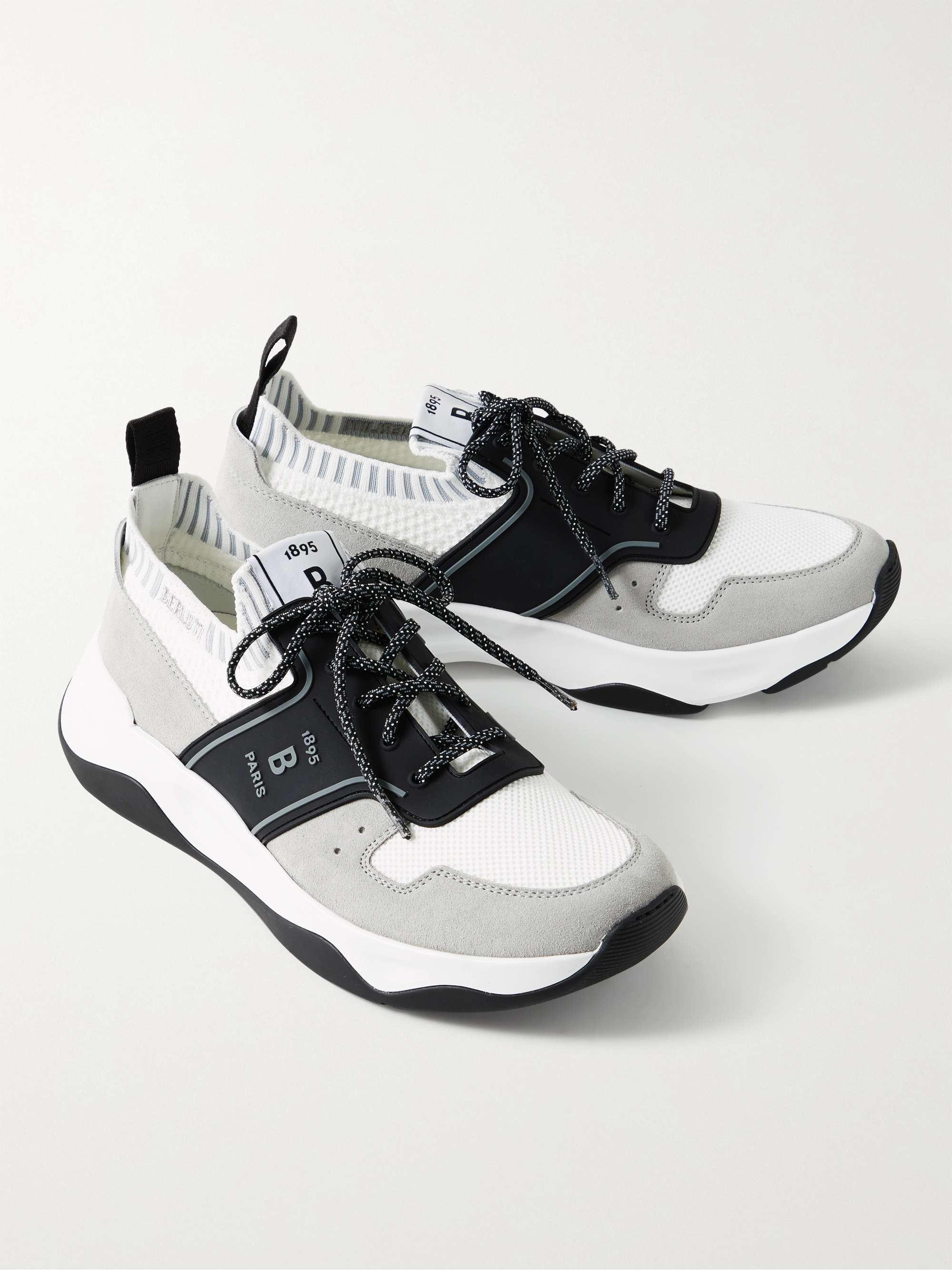 BERLUTI Shadow Rubber and Suede-Trimmed Mesh Sneakers