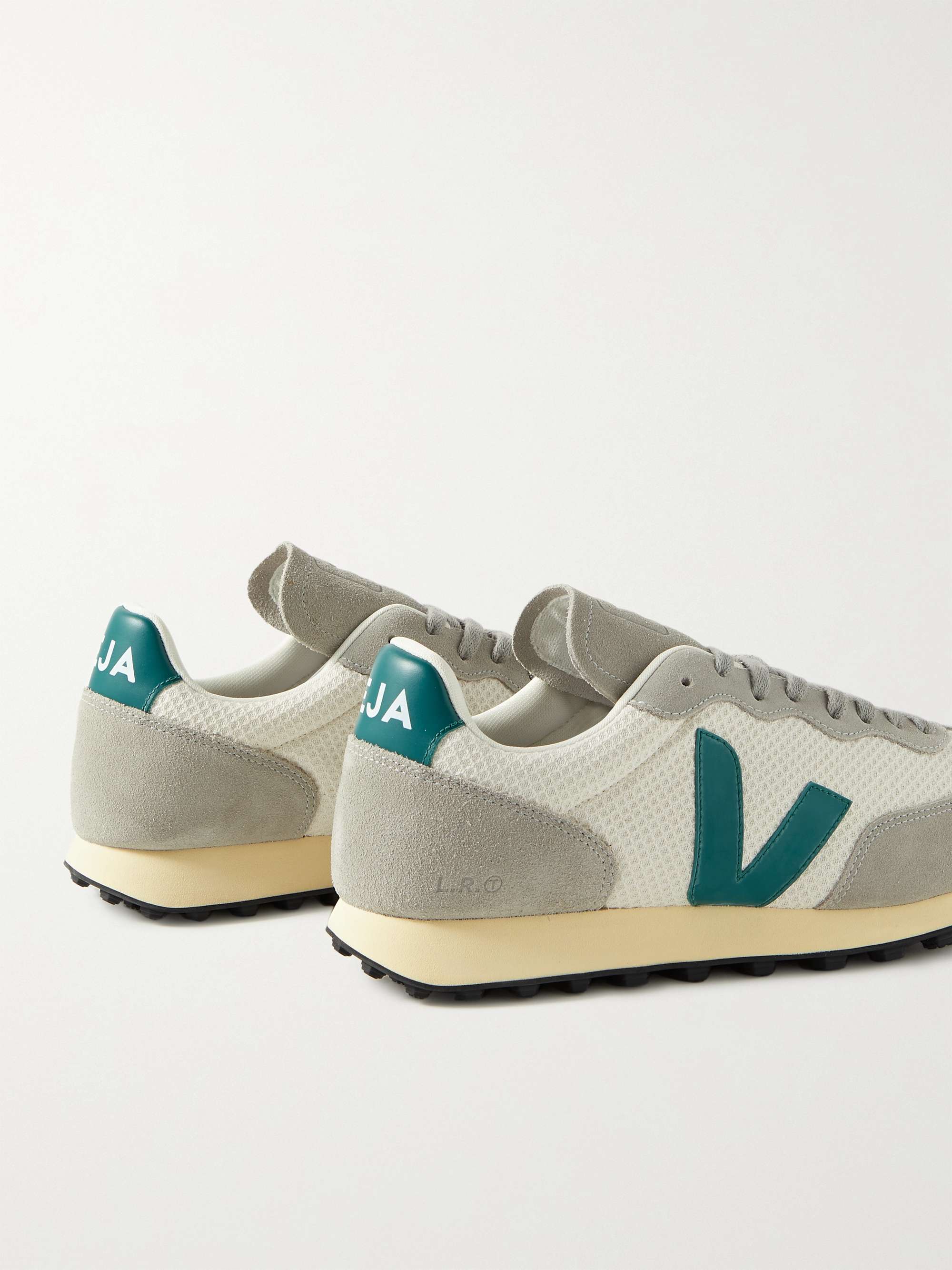 VEJA Rio Branco Leather and Rubber-Trimmed Hexamesh and Suede Sneakers