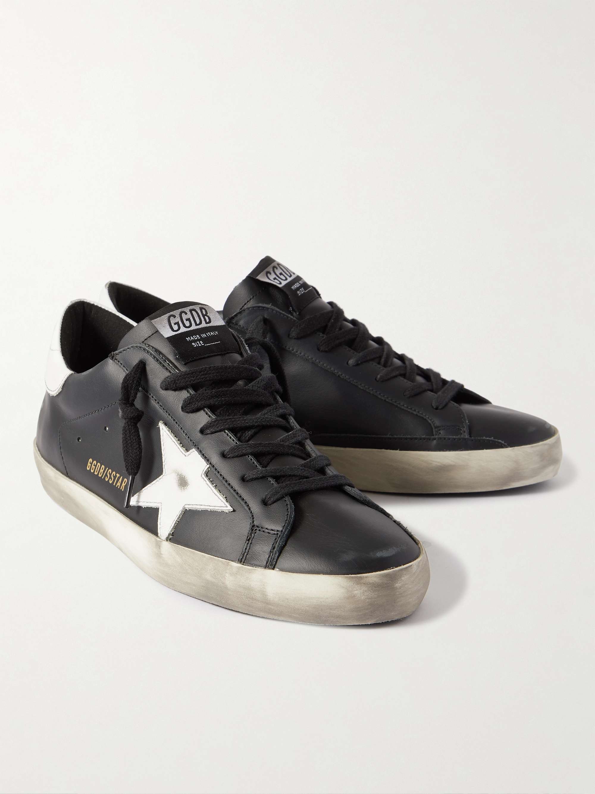 GOLDEN GOOSE Superstar Distressed Leather Sneakers