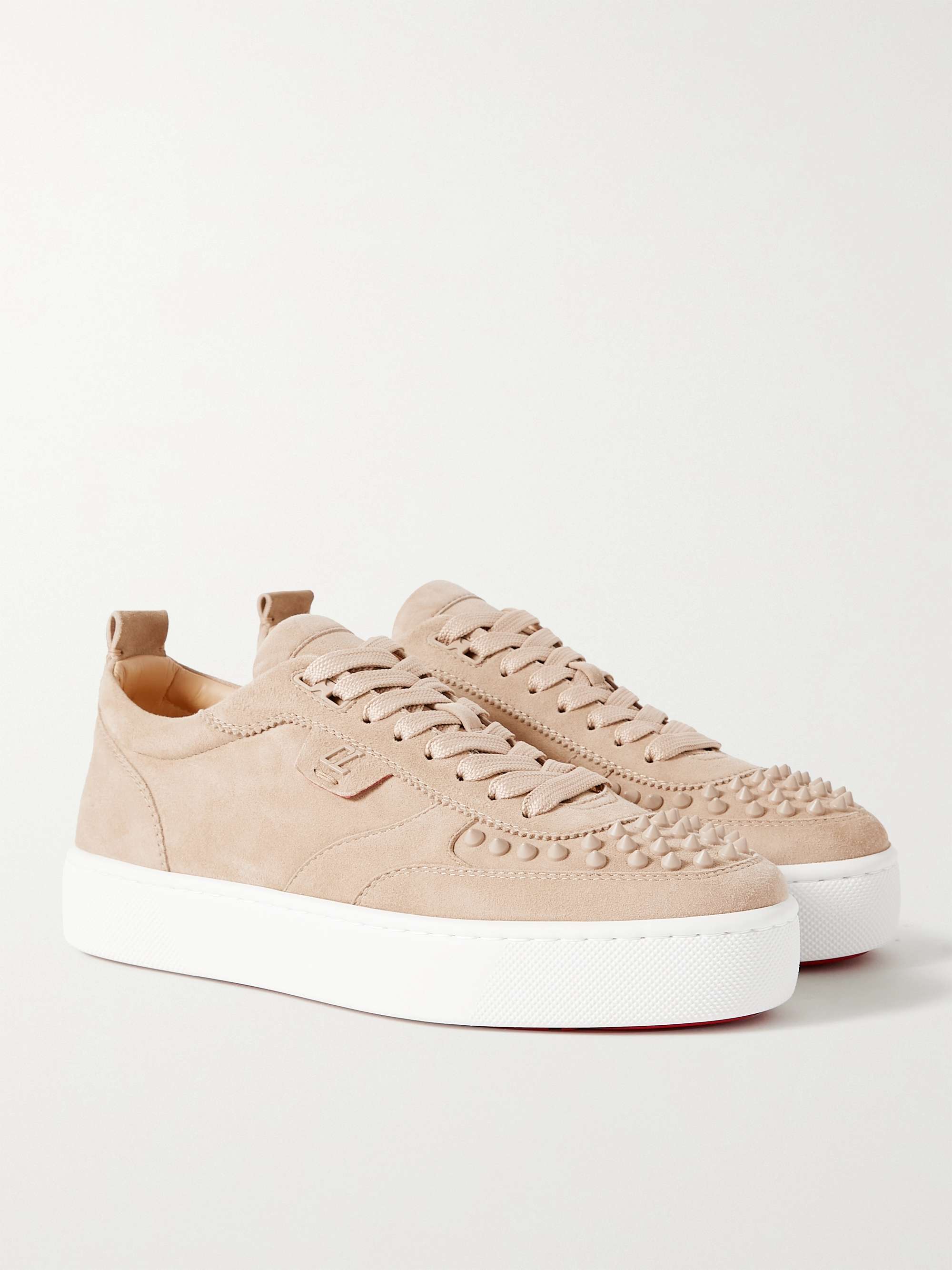 CHRISTIAN LOUBOUTIN Happyrui Spiked Suede Sneakers
